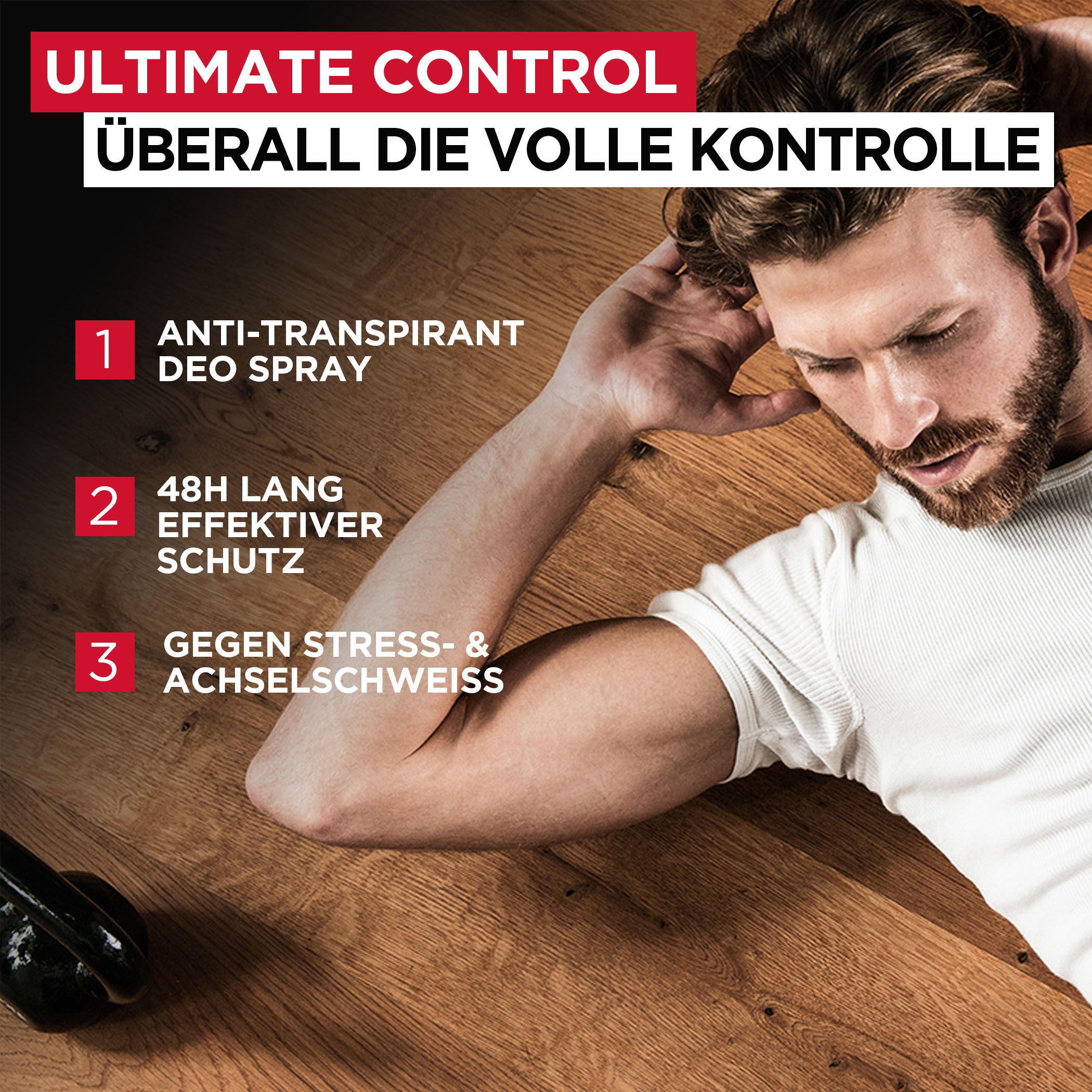 L'ORÉAL PARIS MEN EXPERT Deo-Spray »Deo Spray Ultimate Control 48h«, (Packung, 6 tlg.), mit hoher Zuverlässigkeit