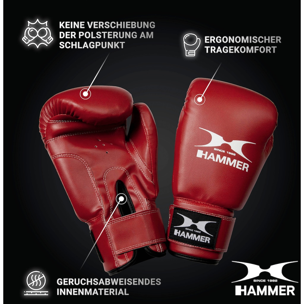 Hammer Boxsack »Fit«, (Set, mit Trainings-DVD-mit Boxhandschuhen)