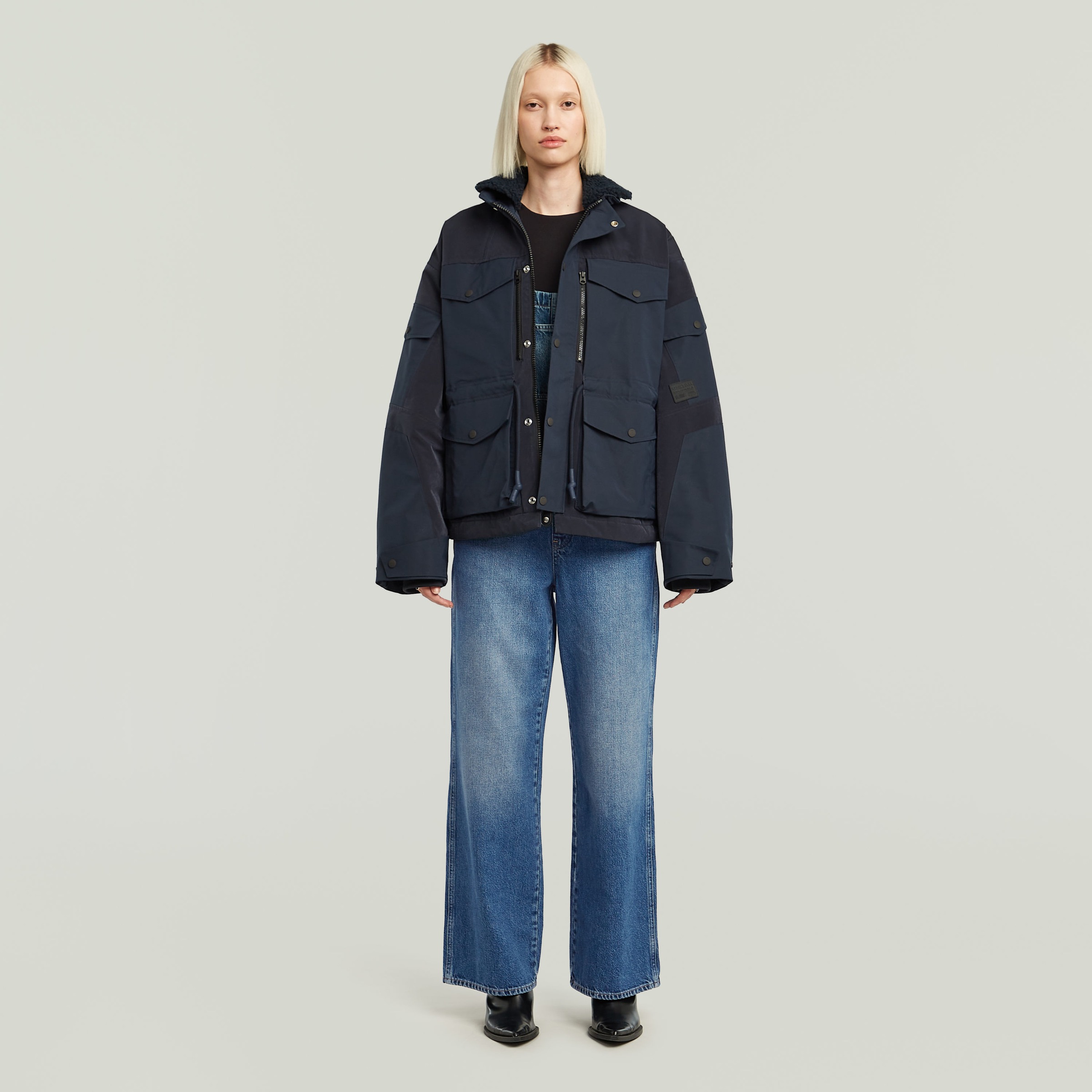 G-STAR Latzhose »Straight Leg Dungaree«, mit Knöpfen an den Seiten