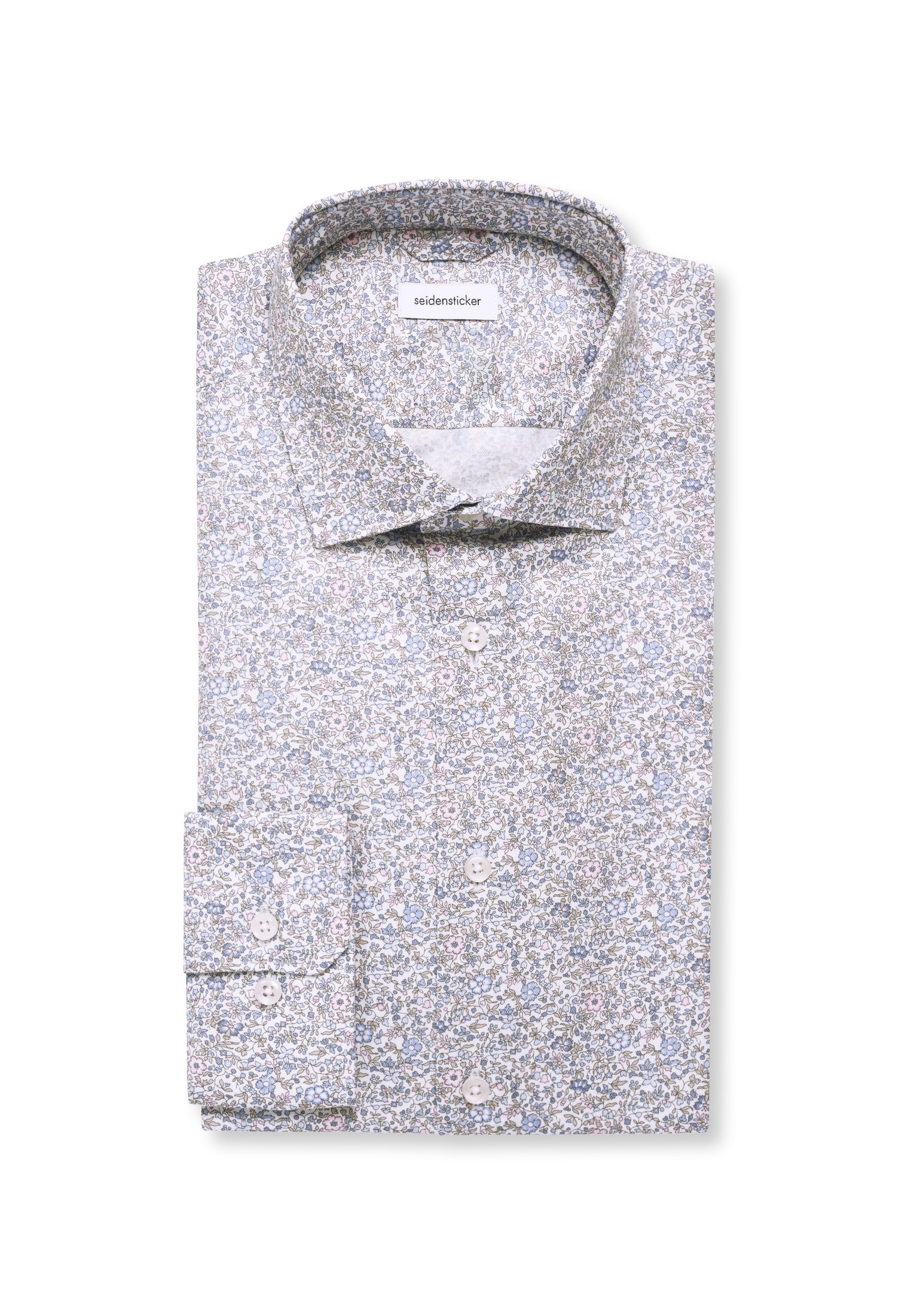 seidensticker Businesshemd »Schwarze Rose« Slim 1/1 Kentkragen Geblümt