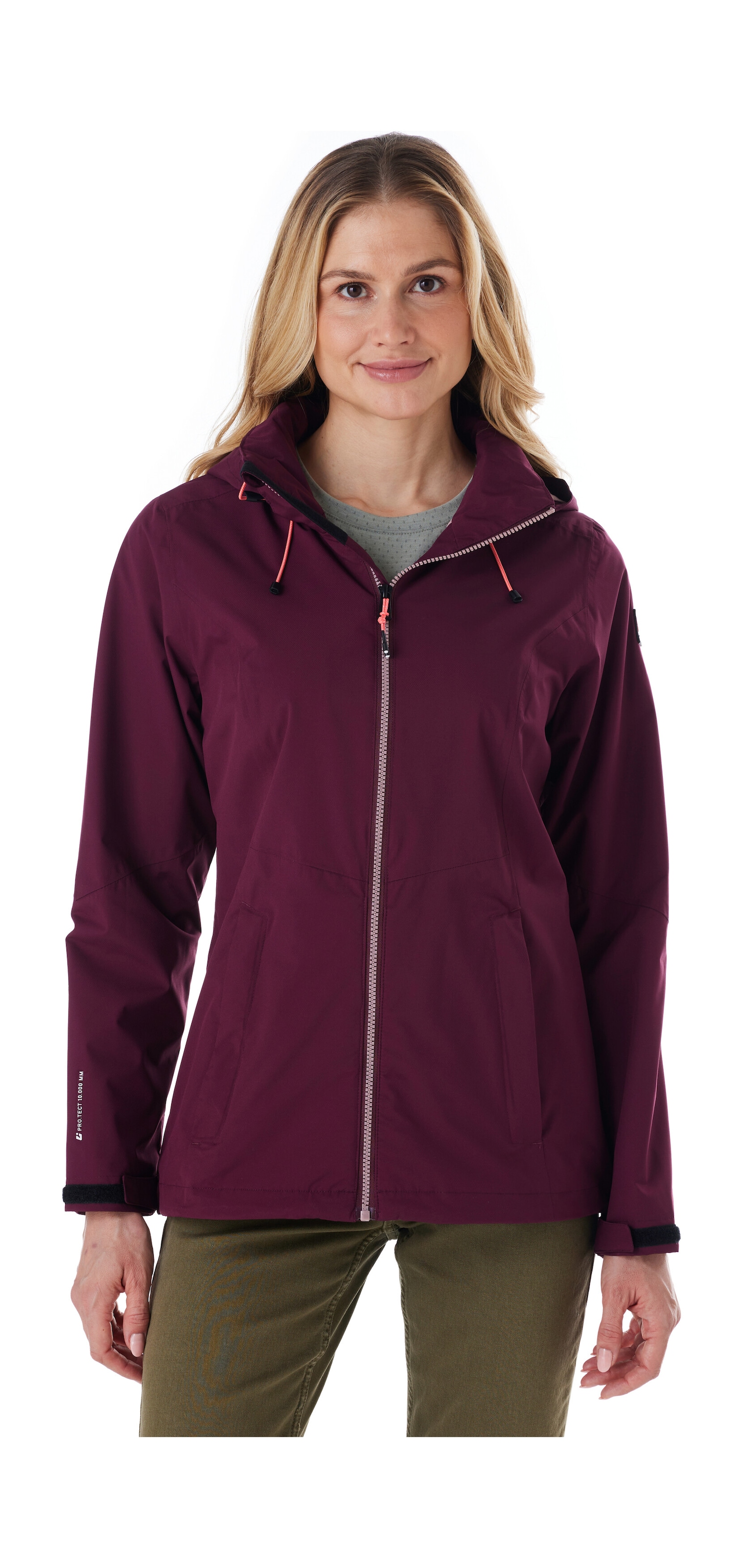 Killtec Outdoorjacke »Damen Regenjacke OOKS 1« Leichte, wasser- und winddichte Jacke, atmungsaktiv, abnehmbare Kapuze