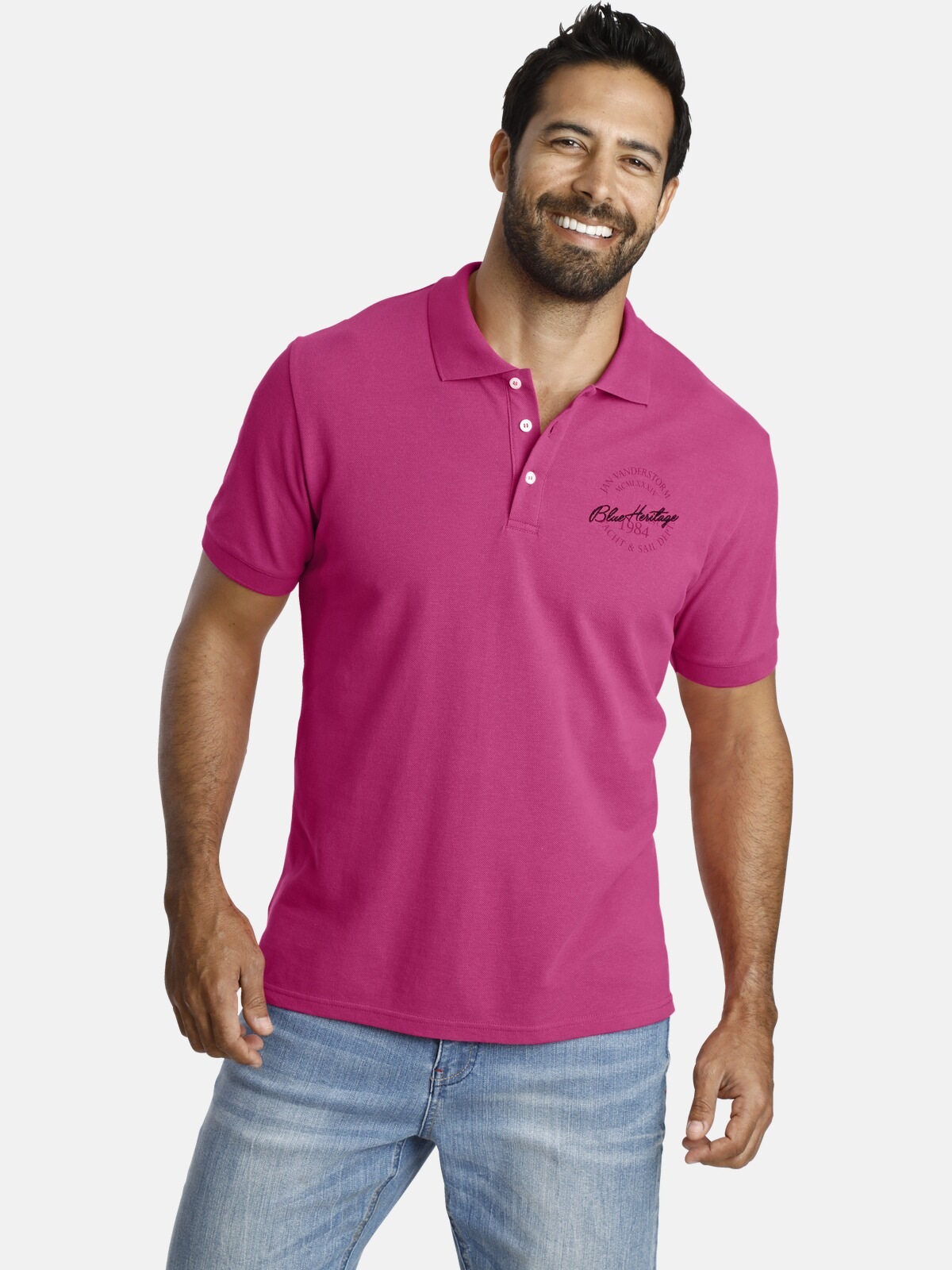 Jan Vanderstorm Poloshirt »UKKO«, Seitenschlitze und Komfortschnitt