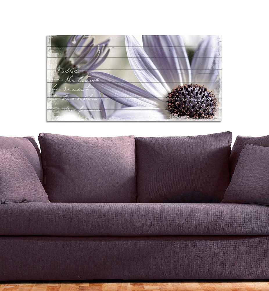 queence Holzbild »Lila Blume«, 40x80 cm bei OTTO