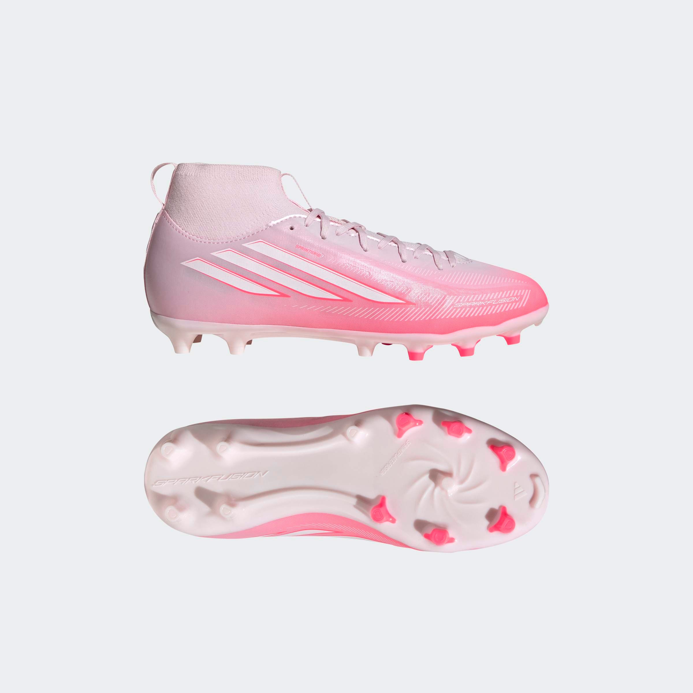 adidas Performance Fußballschuh »F50 SPARKFUSION LEAGUE KIDS , FESTE BÖDEN / KUNSTRASEN, HALBHOCH GESCH«  für Rasen und Kunstrasenplätze geeignet, für Jugendliche & Kinder