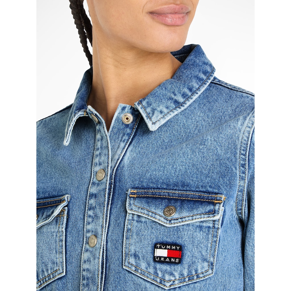 Tommy Jeans Jeanskleid »SLIM BELTED LS DRESS DG7012«, (2 tlg.)