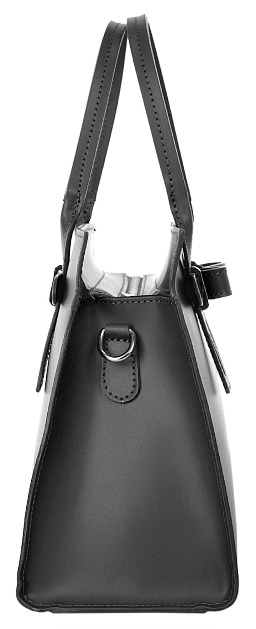Cluty Henkeltasche, echt Leder, Made in Italy