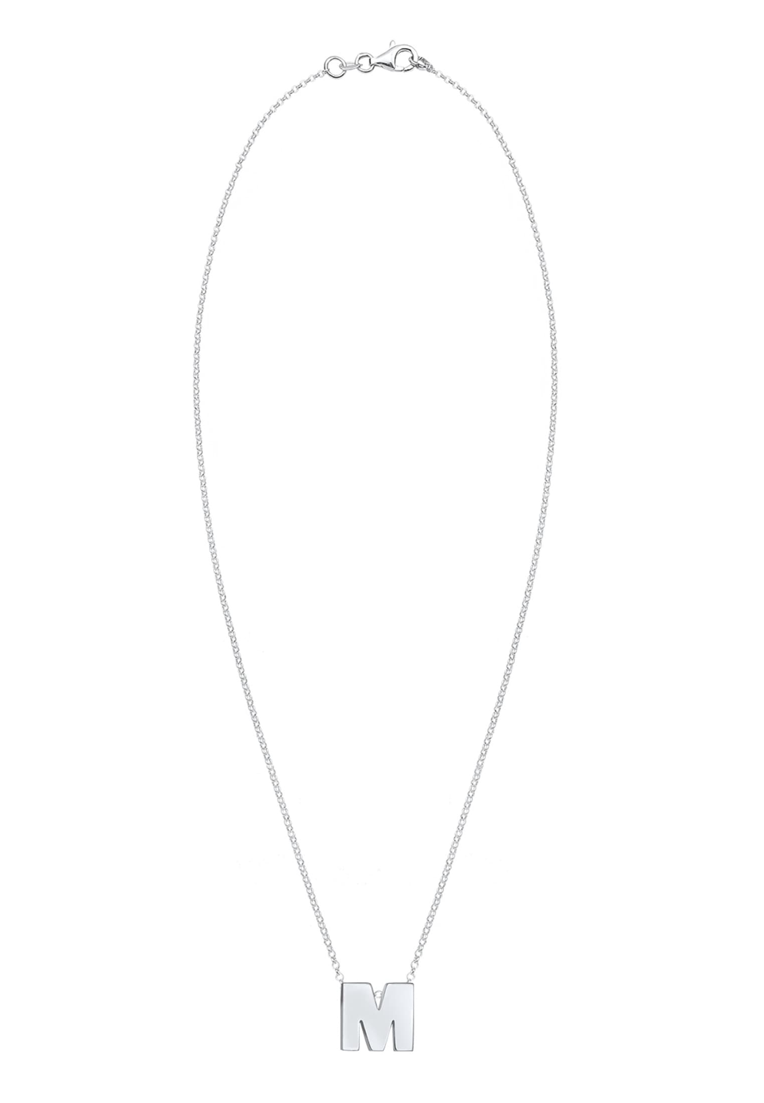 Elli Kette mit Anhänger »Halskette Buchstabe M Initialen 925 Sterling Silber«