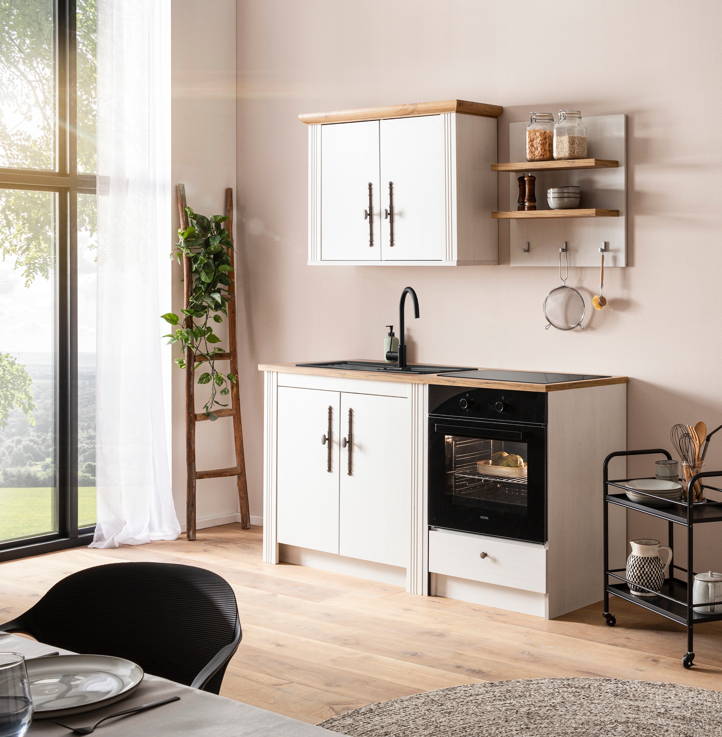 KOCHSTATION Herdumbauschrank »KS-Westminster, Herdumbau, Unterschrank, Ofenschrank, Küchenschrank«, Breite 63 cm, Nischenmaß B/T/H 56,8/62,5/58,8 cm, mit 1 Schubkasten