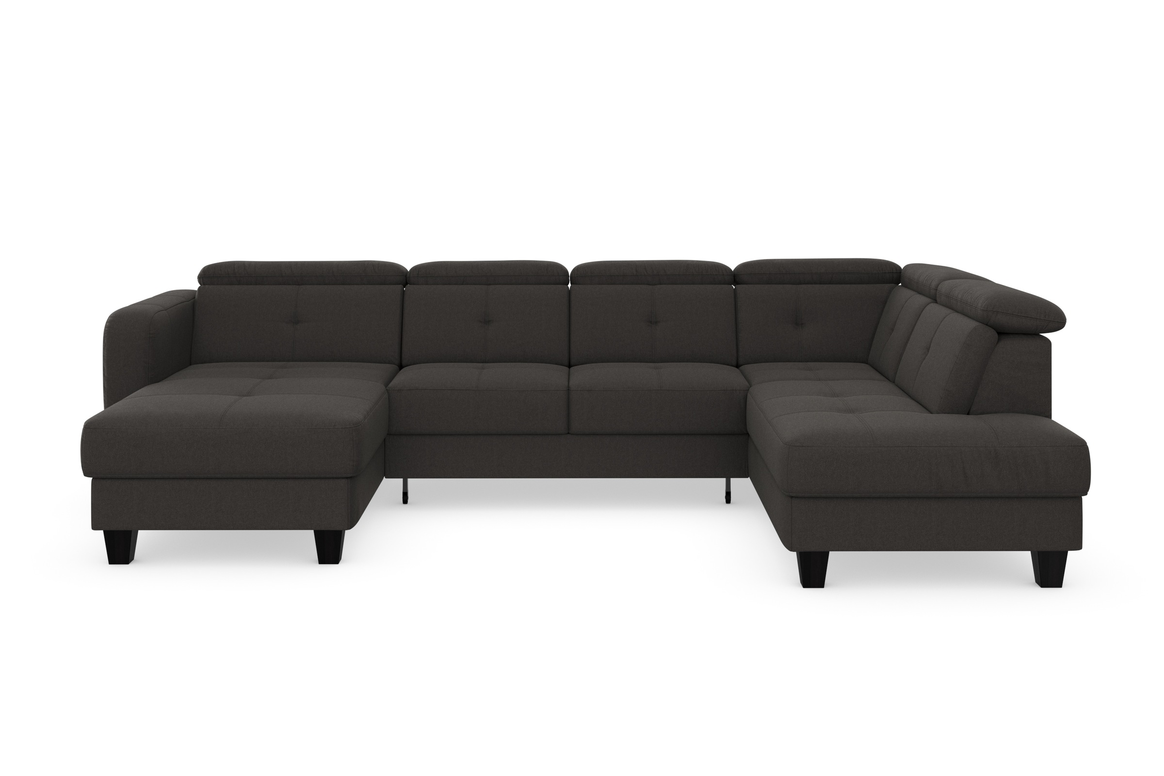 sit&more Wohnlandschaft »Belluci U-Form«, Kopfteilverstellung und Federkern, wahlweise mit Bettfunktion