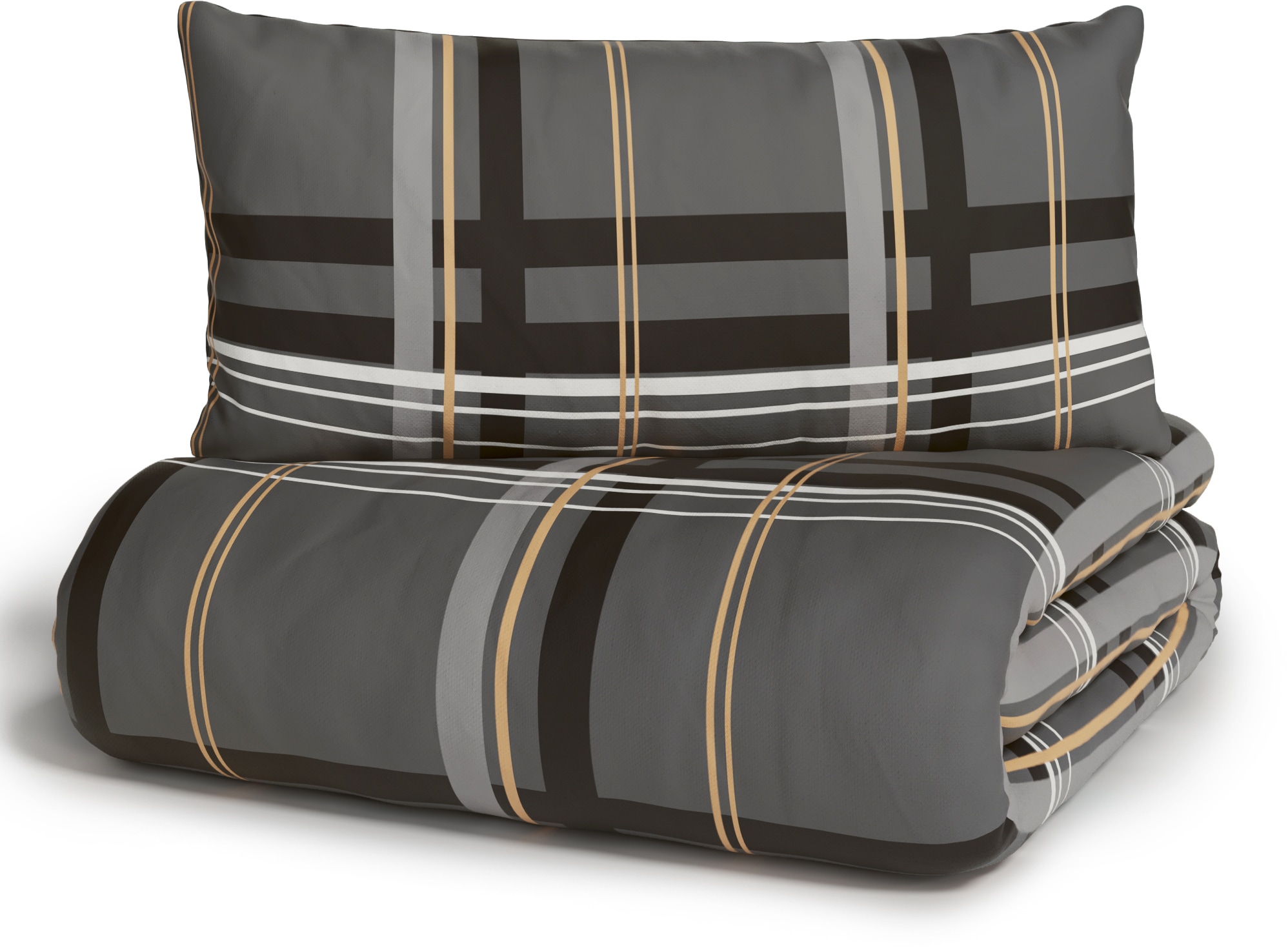 OTTO home Wendebettwäsche »Talin« 2 Stk. ab Gr. 135x200, 100% Baumwolle, Karo-Design, Marke H.I.S. by OTTO home