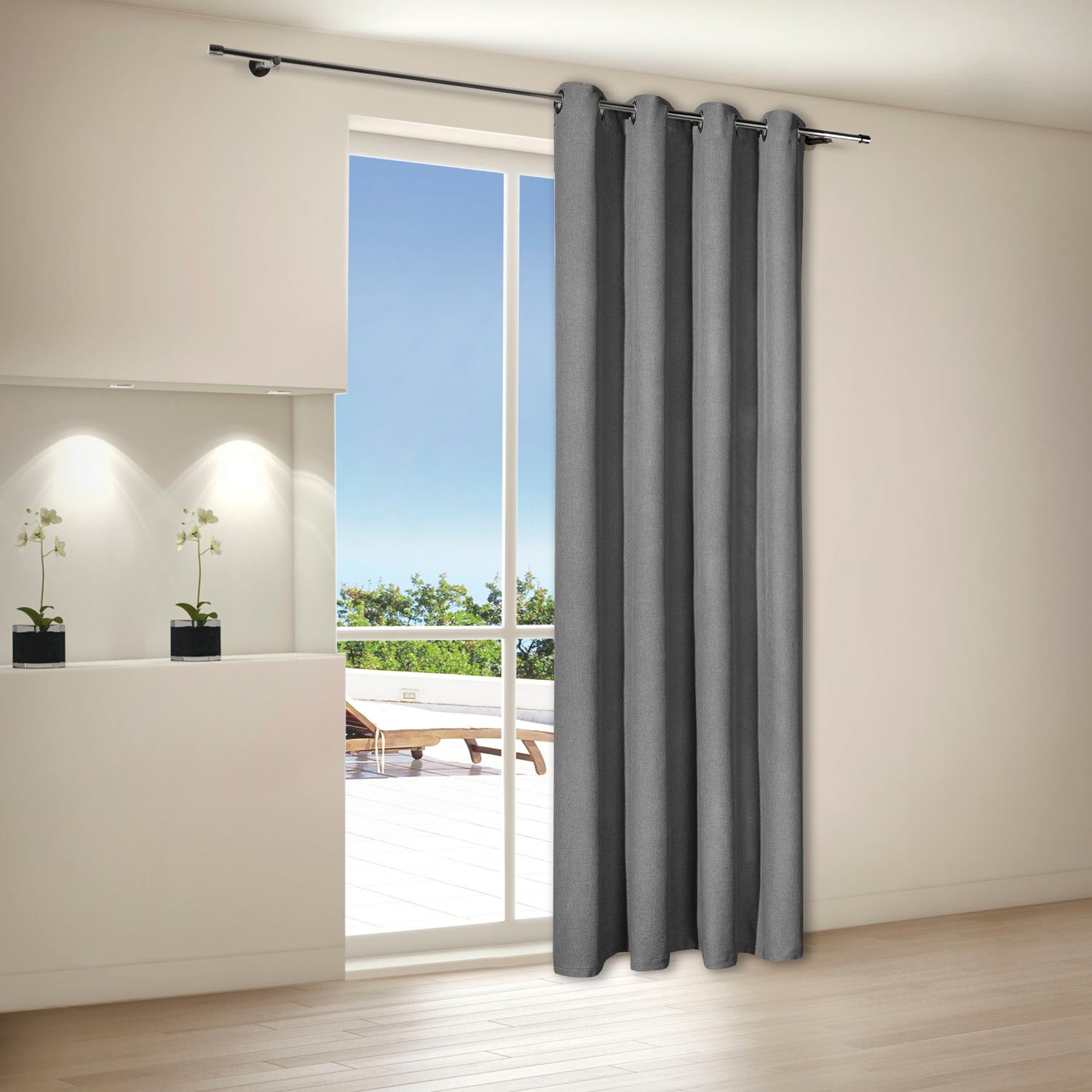 Gerster Gardine »Christo« Ösen 1 Stk. tlg. Ösenschal aus Dekostoff