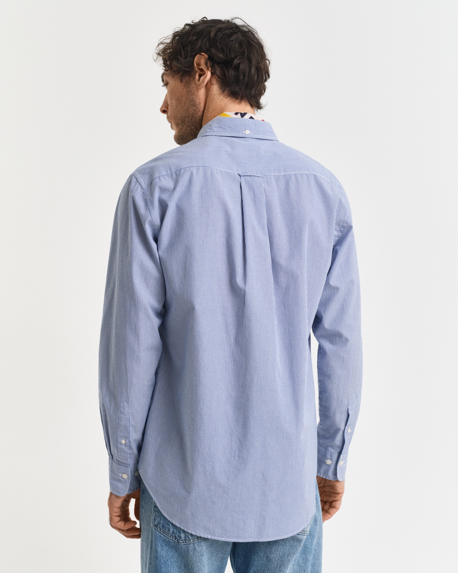 Gant Langarmhemd »REG POPLIN BANKER SHIRT«, Banker Stripe Popeline, leichte Baumwolle