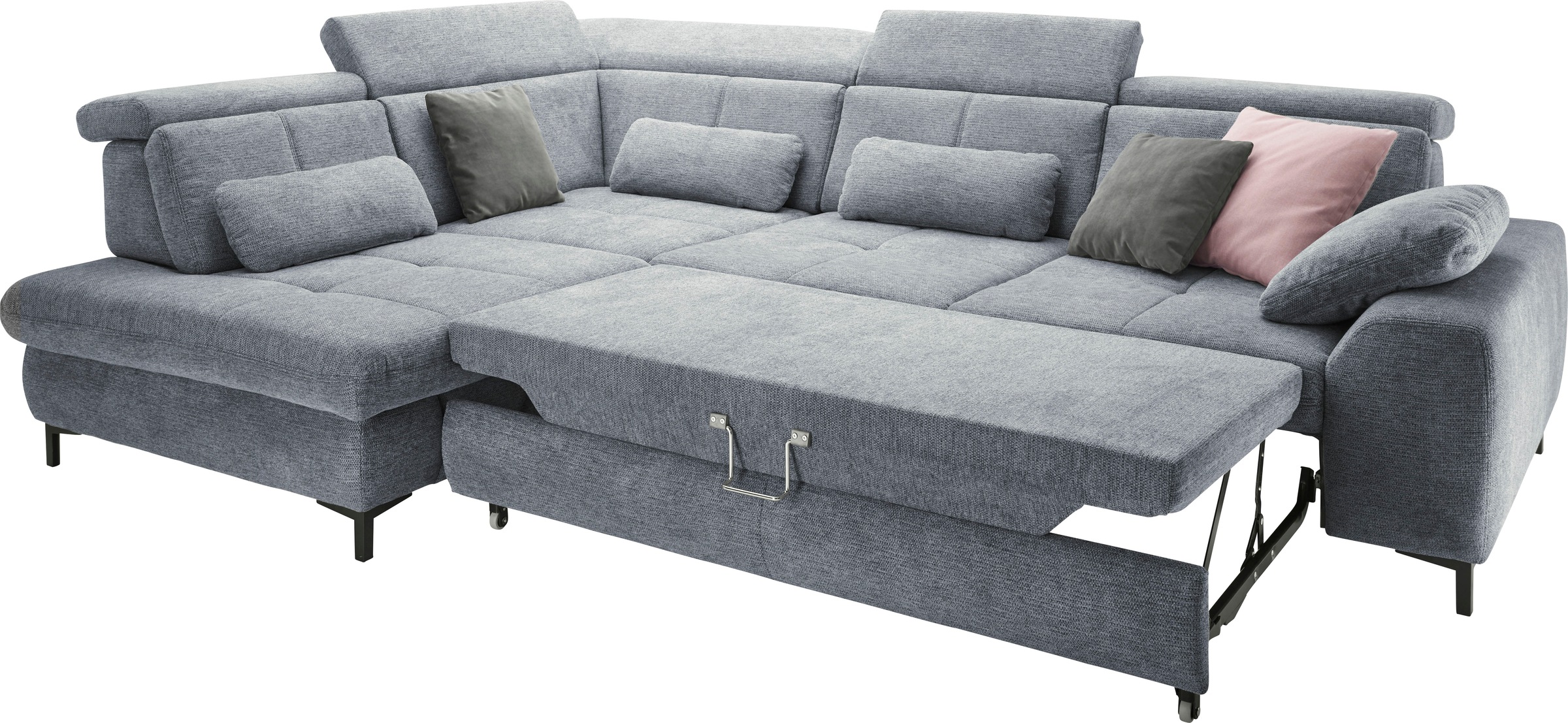set one by Musterring Ecksofa, Kaltschaumpolsterung, Flachgewebe, whlw. mit Funktionen, Sitzhöhe 49