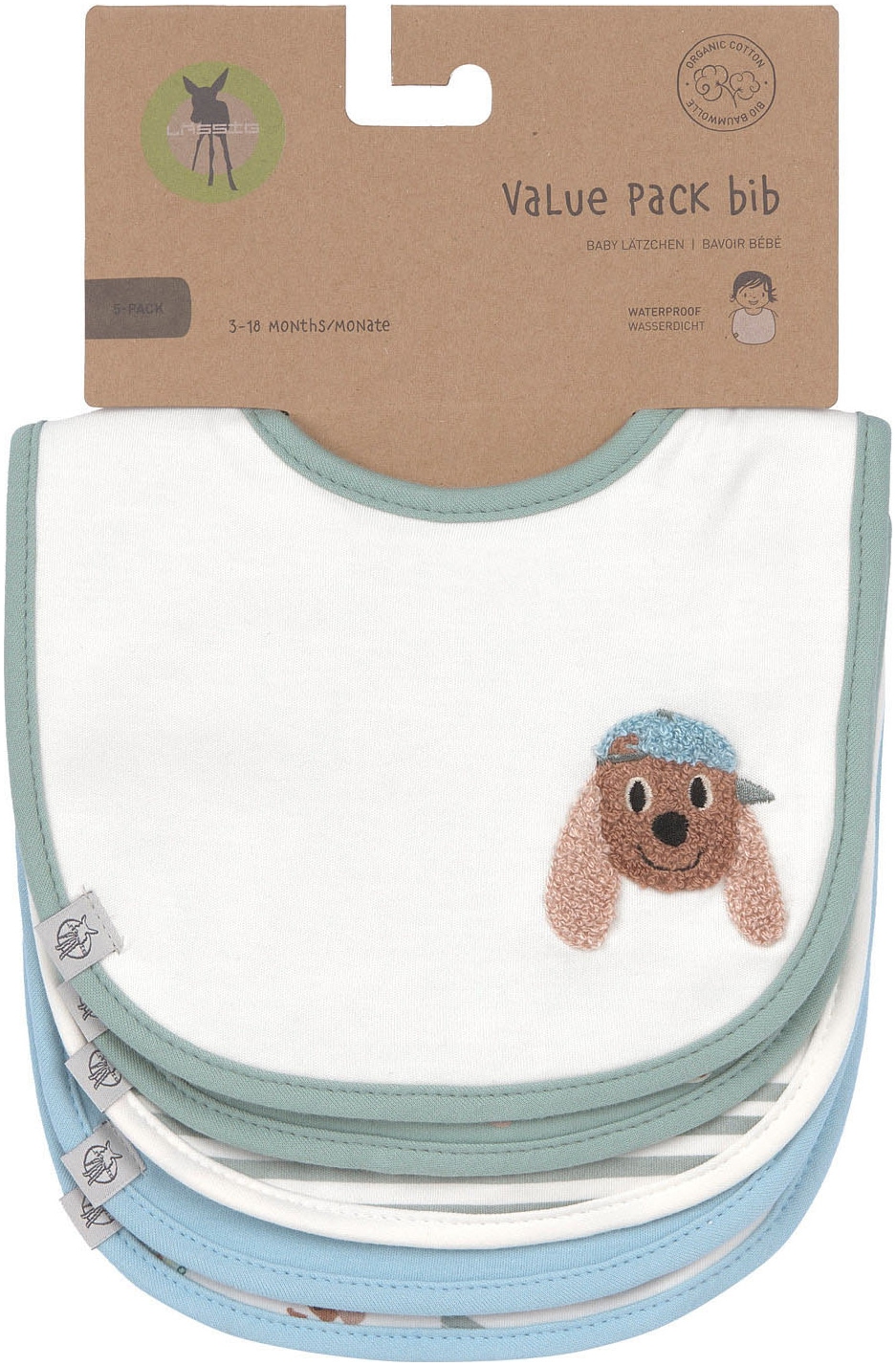 LÄSSIG Lätzchen »Tiny Team Dog« Set, 5 Stk. tlg.