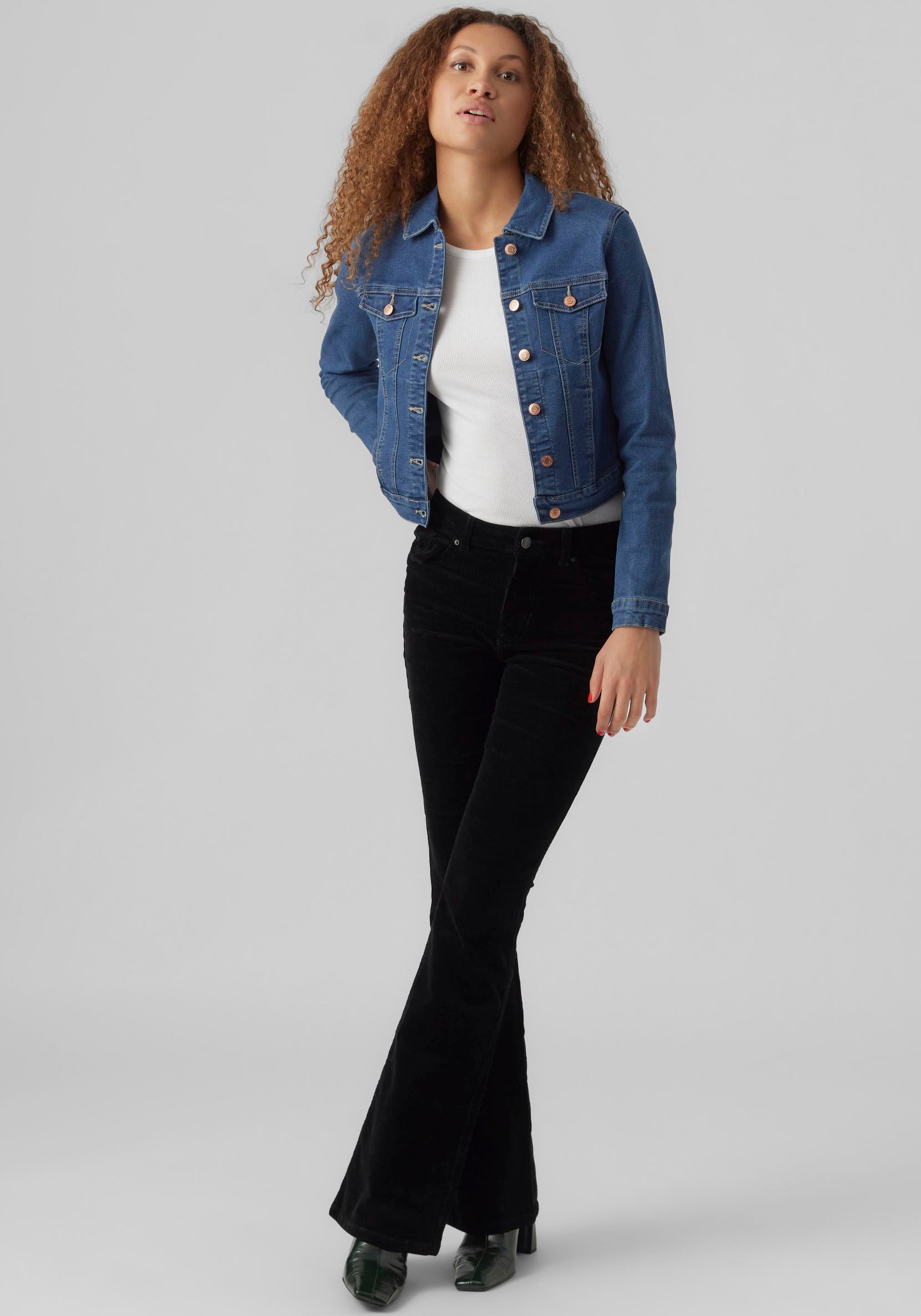 Jeansjacke »VMLUNA LS SLIM DNM JACKET MIX GA NOOS«