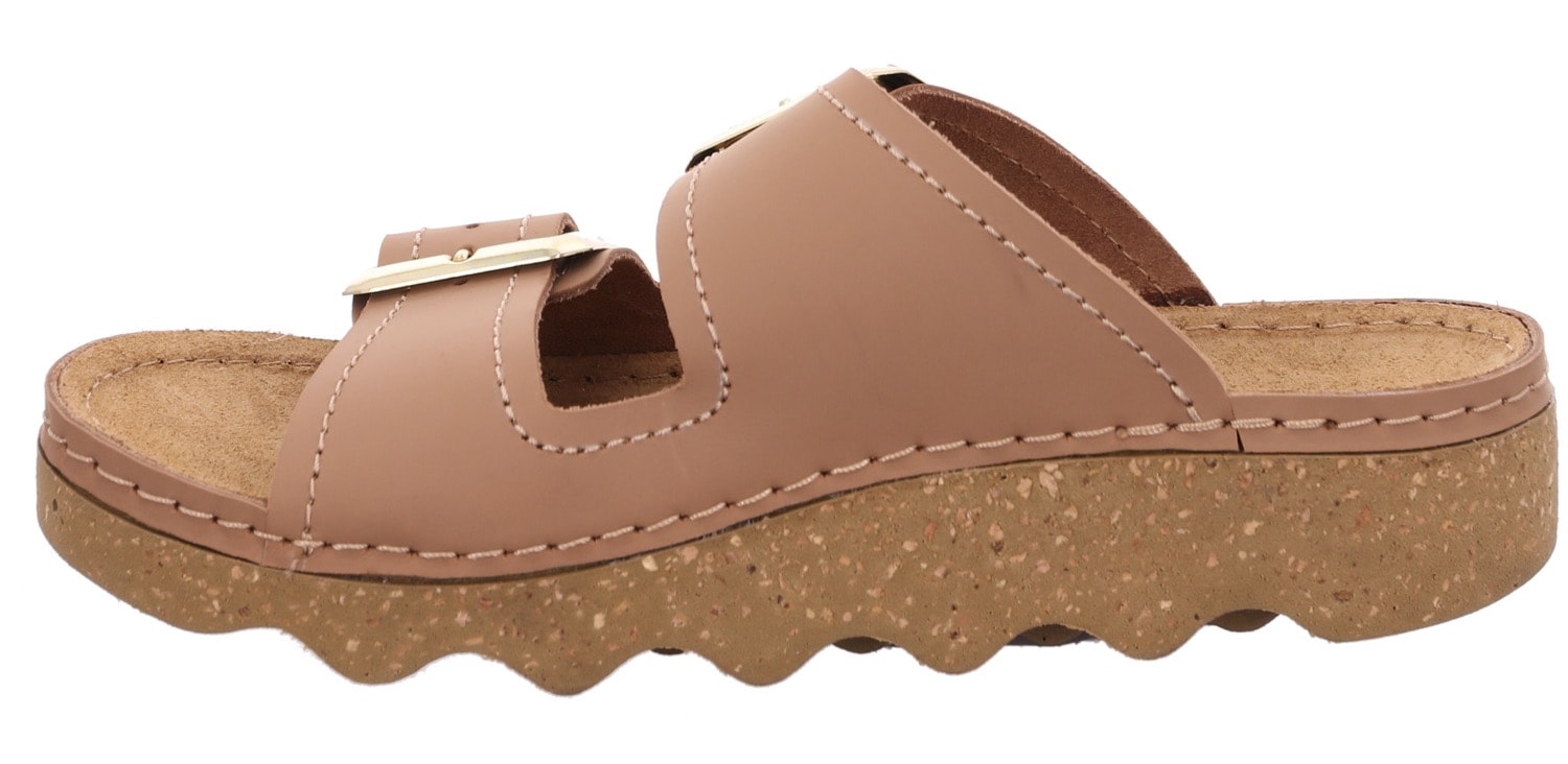 Rohde Pantolette »FOGGIA«, Sommerschuh, Hausschuh, Strandschuh, Schlappen mit Softfußbett