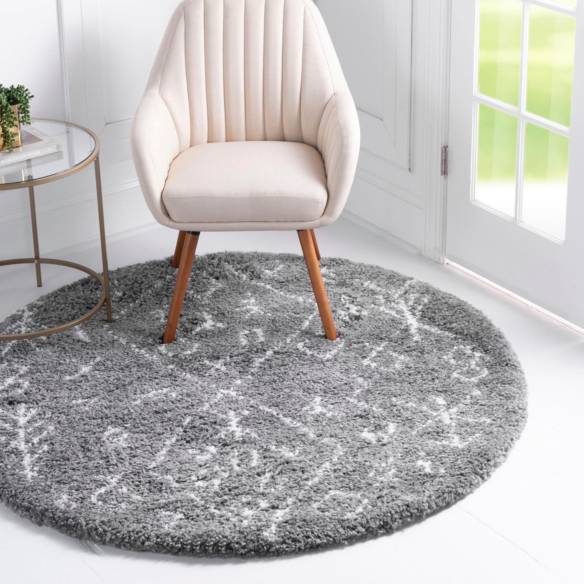 Myflair Möbel & Accessoires Hochflor-Teppich »Temara Shag Lagerräumung«, rund, 51 mm Höhe, gewebt, Scandi Design,...