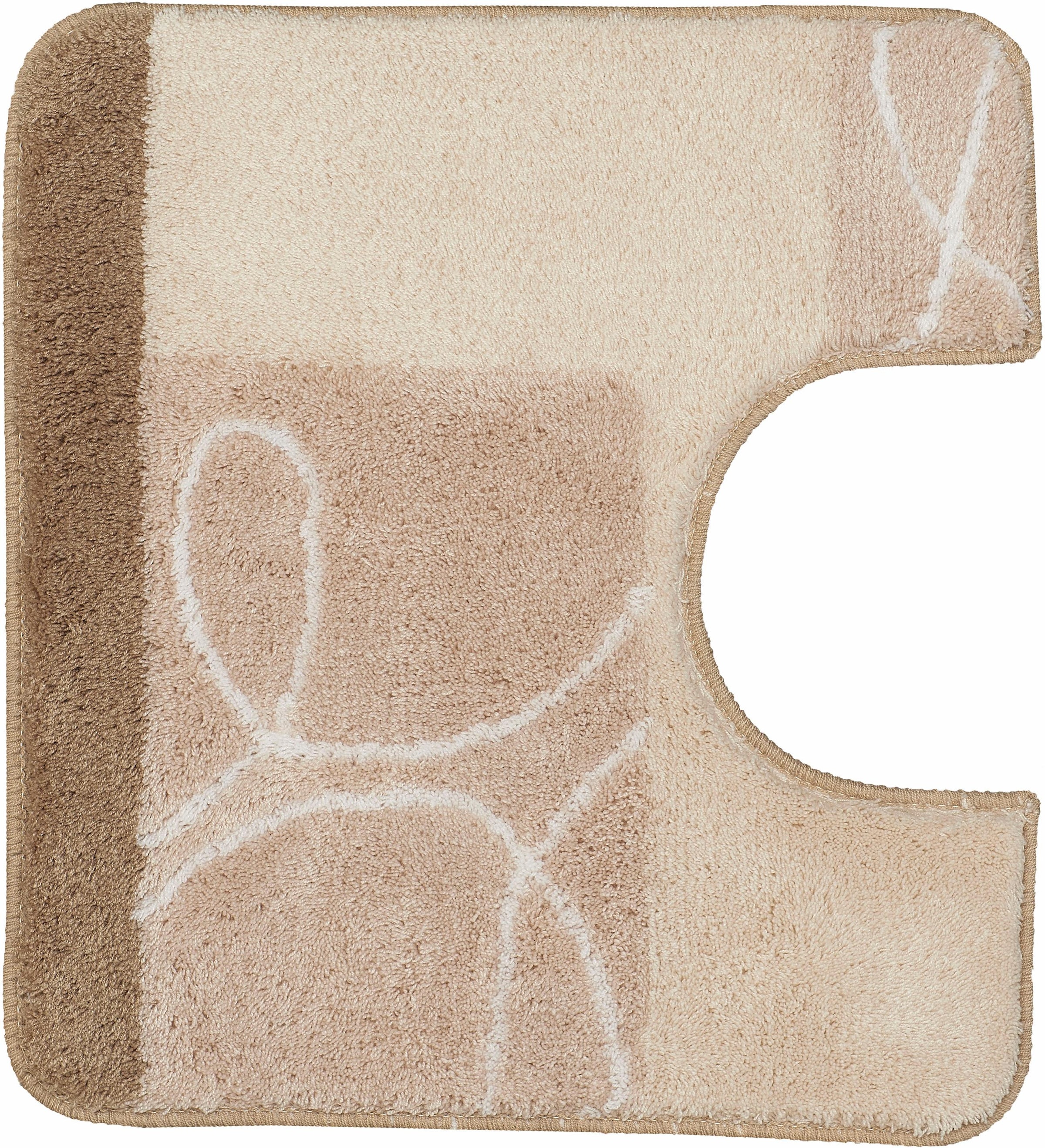 MEUSCH Badematte »Curly« Höhe 20 mm rutschhemmend beschichtet fußbodenheizungsgeeignet Badteppich, modernes Design, waschbar