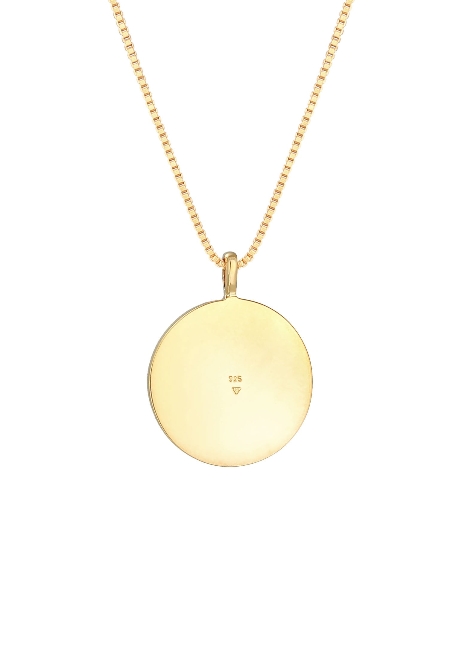 Elli Kette mit Anhänger »Halskette Münze Sonne Mond Stern Vintage 925 Silber«