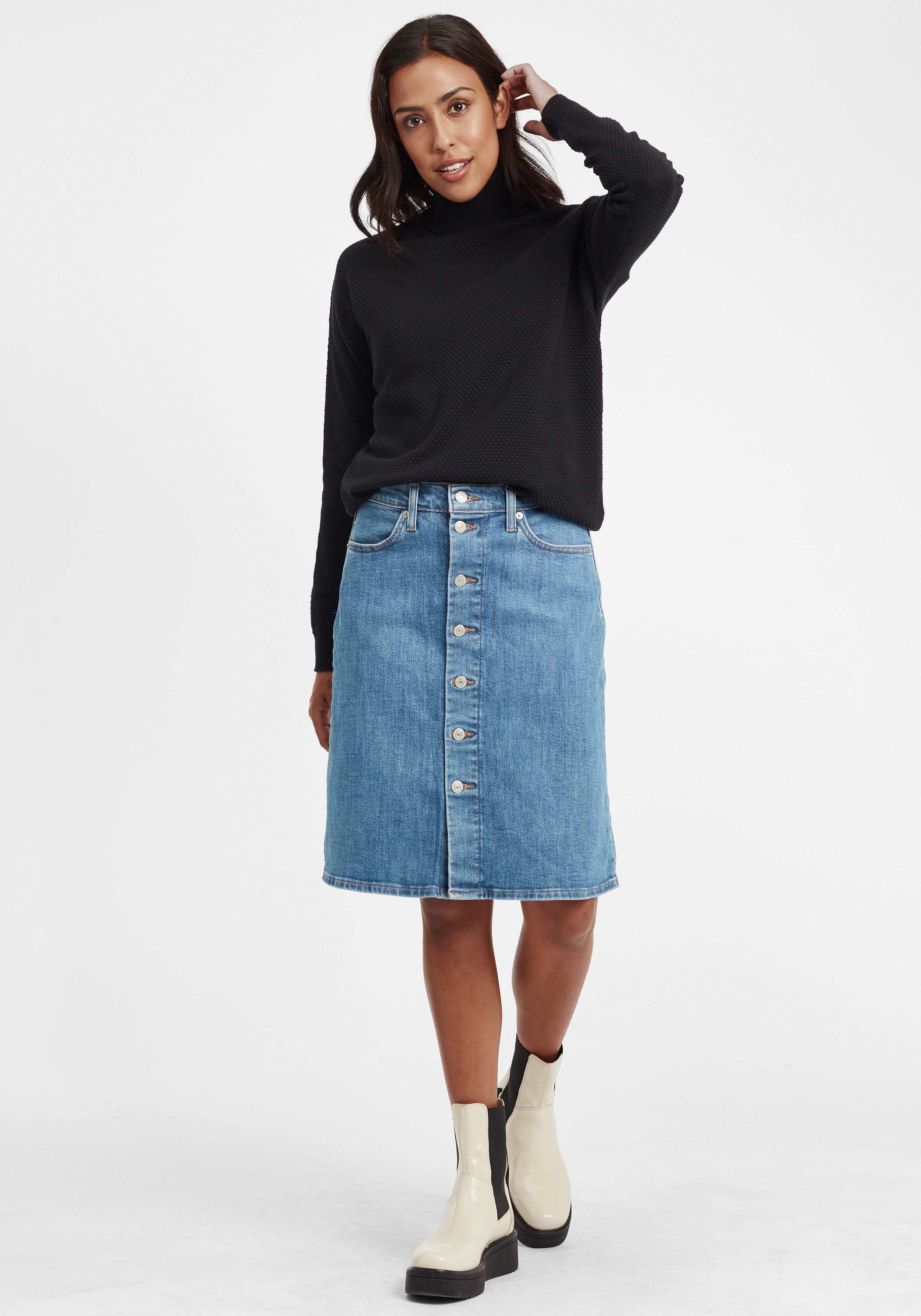 OXMO Rollkragenpullover »Rollkragenpullover OSSina«