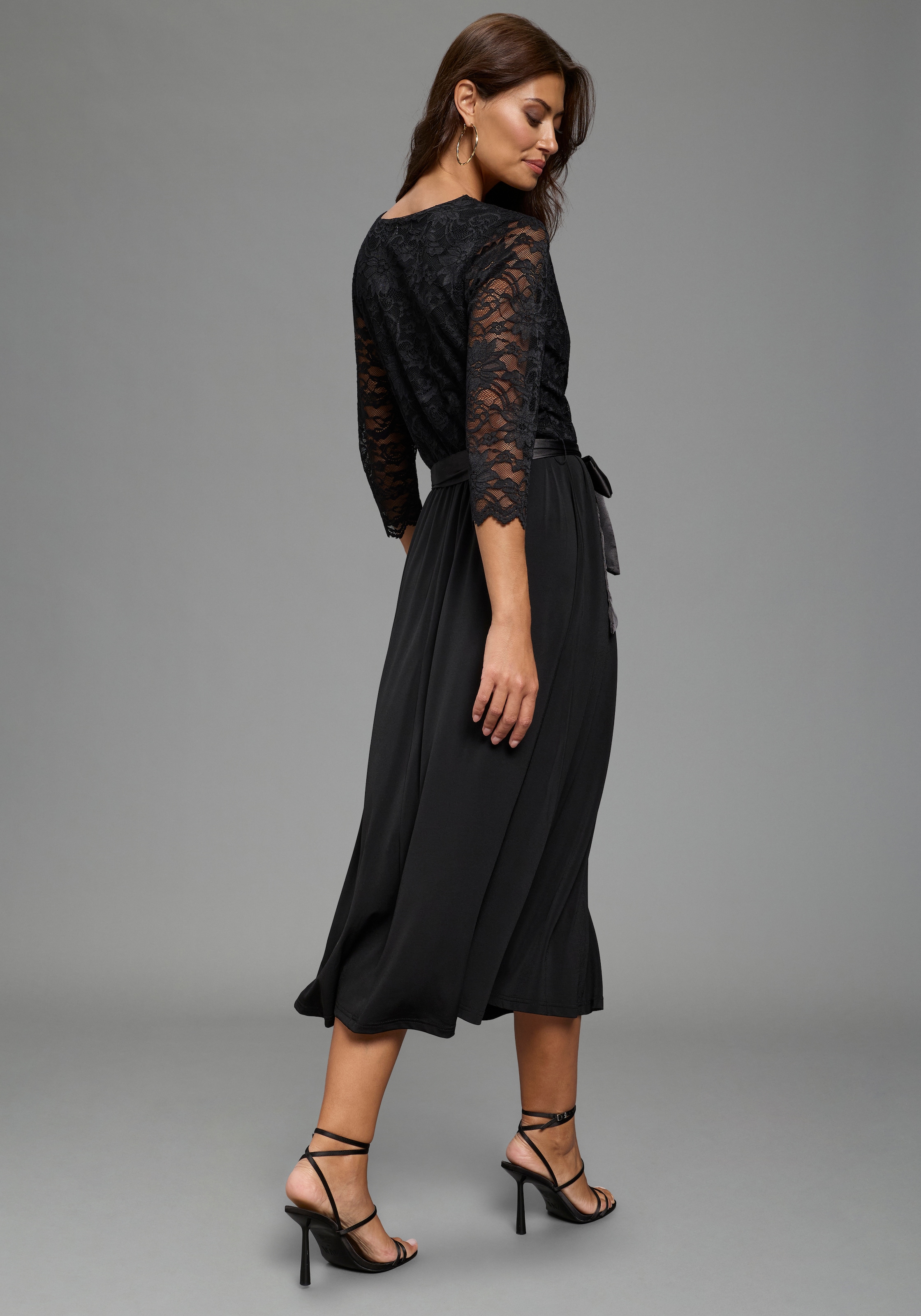 Laura Scott Abendkleid für elegante Anlässe, aus Spitze und Jersey