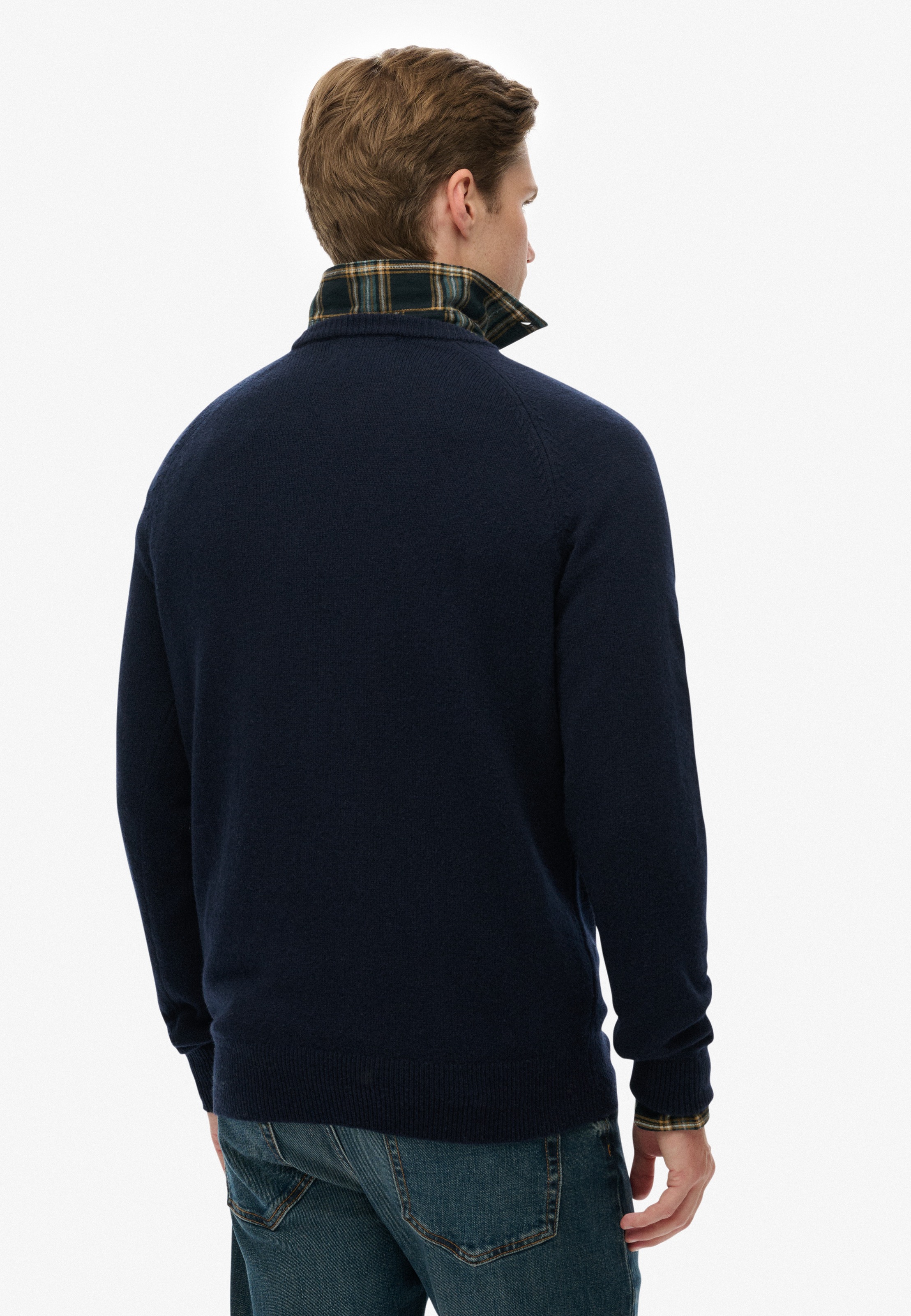 Superdry Strickpullover »WOOL BLEND JUMPER« aus Wolle, Nylon und Baumwolle, Regular Fit, mit Rundhalsausschnitt