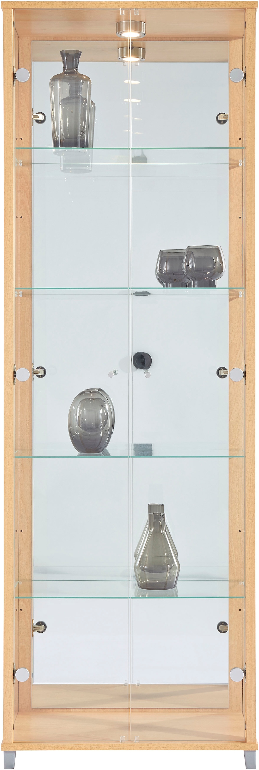 fif möbel Vitrine »OPTIMA«, Standvitrine, Vitrinenschrank, Glasvitrine, Sammlervitrine, LED