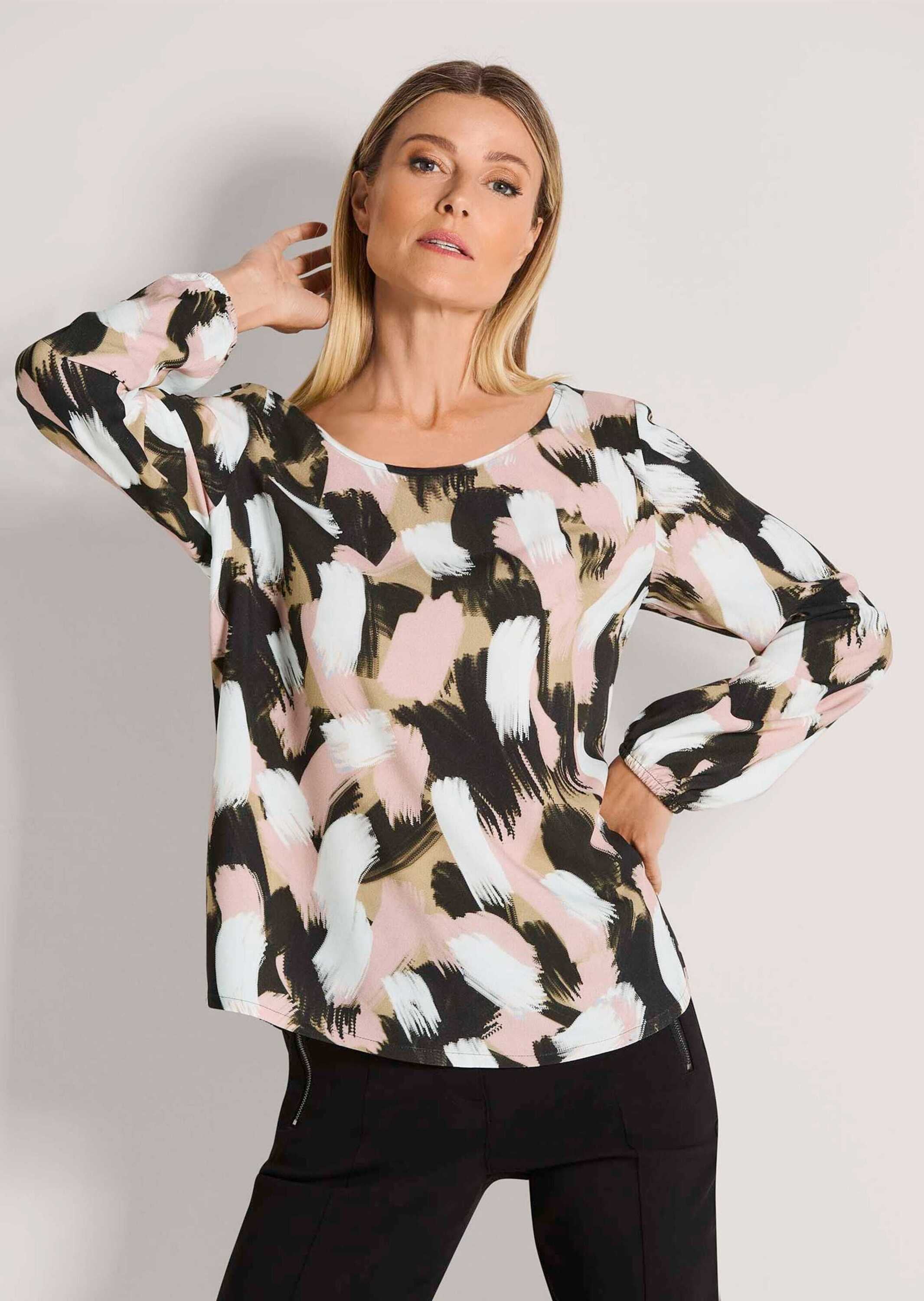 MADELEINE Schlupfbluse »Blusenshirt Viskosebluse mit Unikat-Print« Unikat-Print