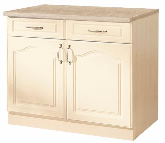 wiho Küchen Unterschrank »Linz«, 100 cm breit, in Landhaus-Optik