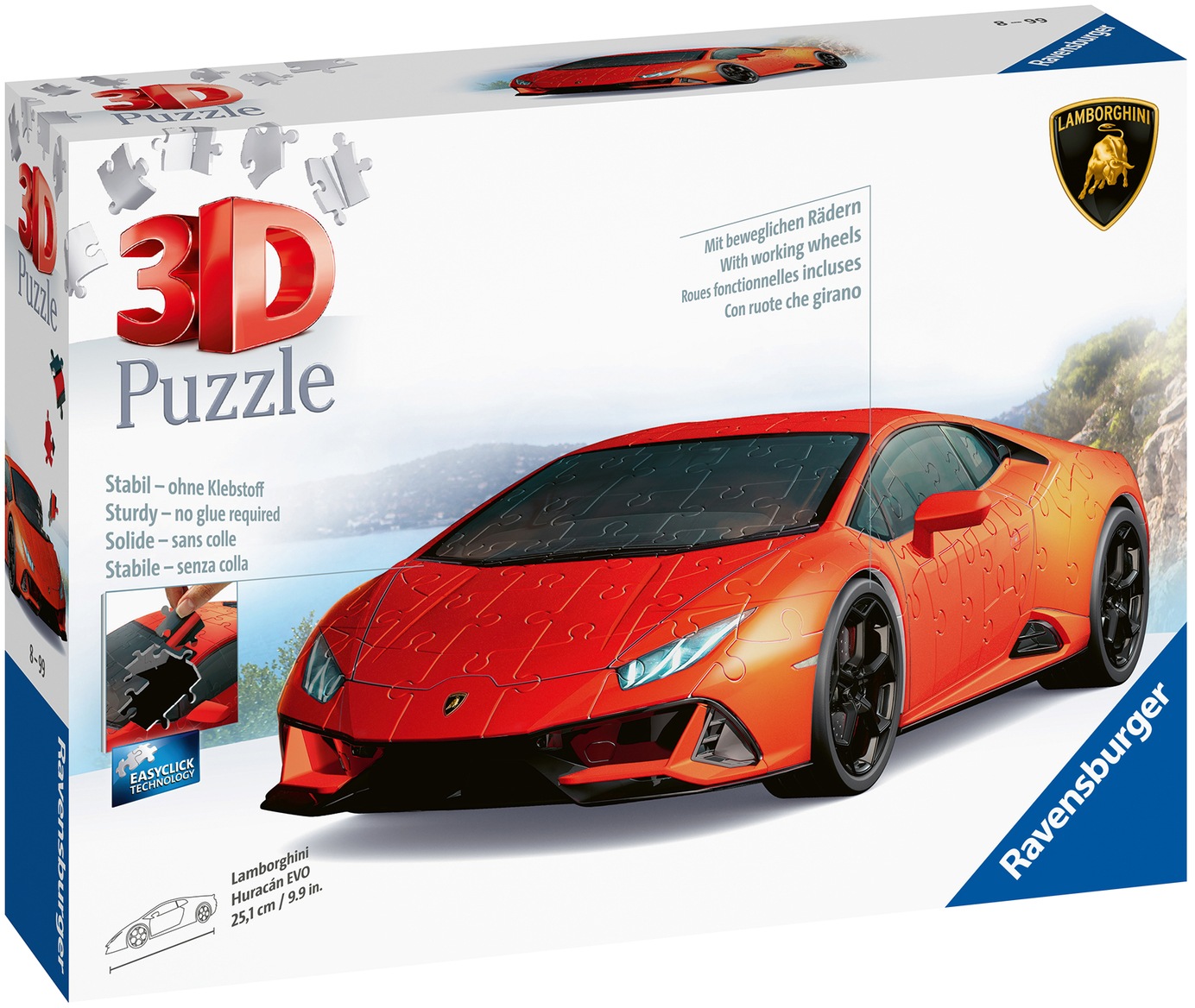 Ravensburger 3D-Puzzle »Lamborghini Huracan Evo«, mit drehbaren Rädern; Made in Europe, FSC® - schützt Wald - weltweit
