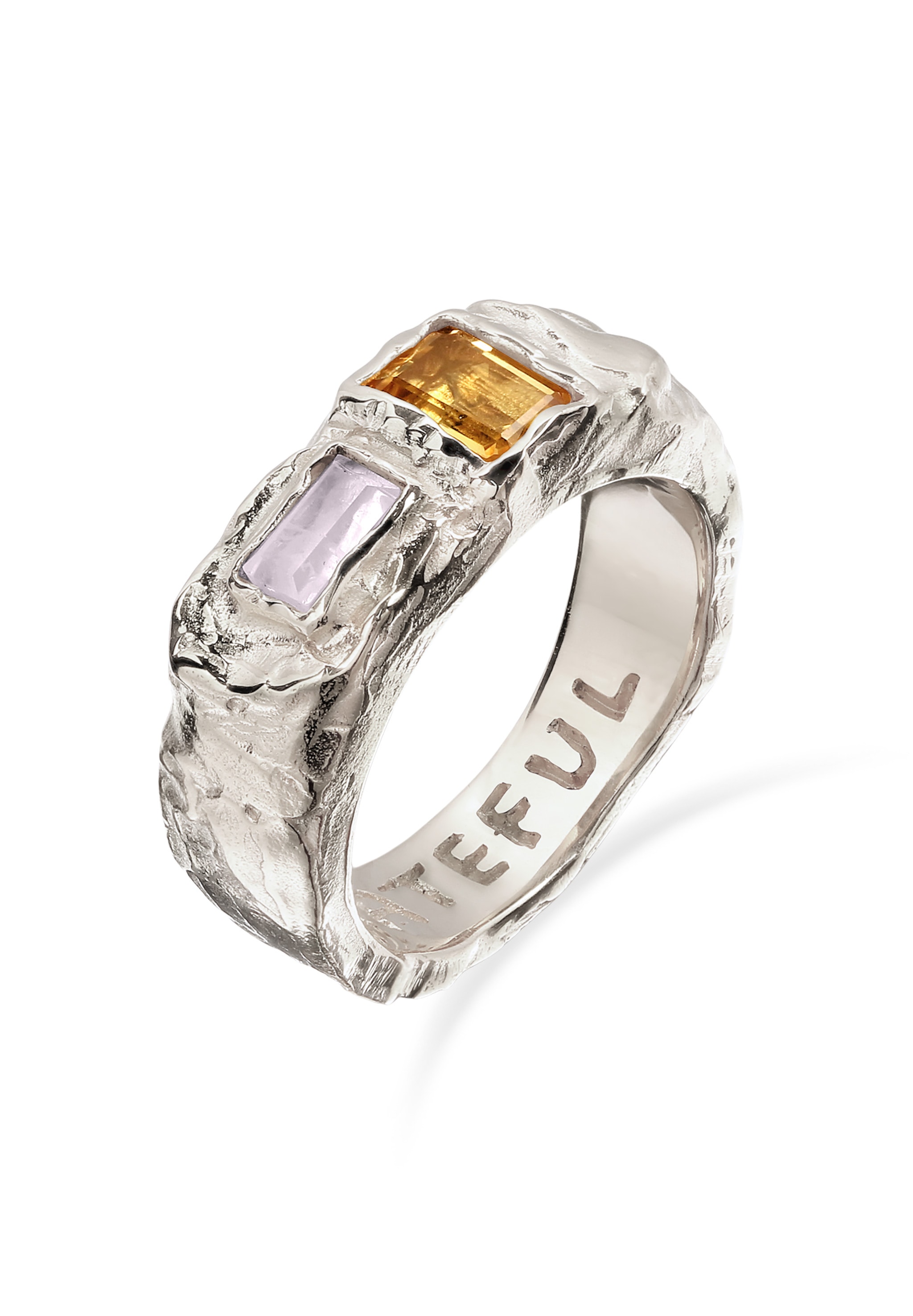 HAZE & GLORY Siegelring »Ring Siegelring Quarz Rosa 925 Sterling Silber«