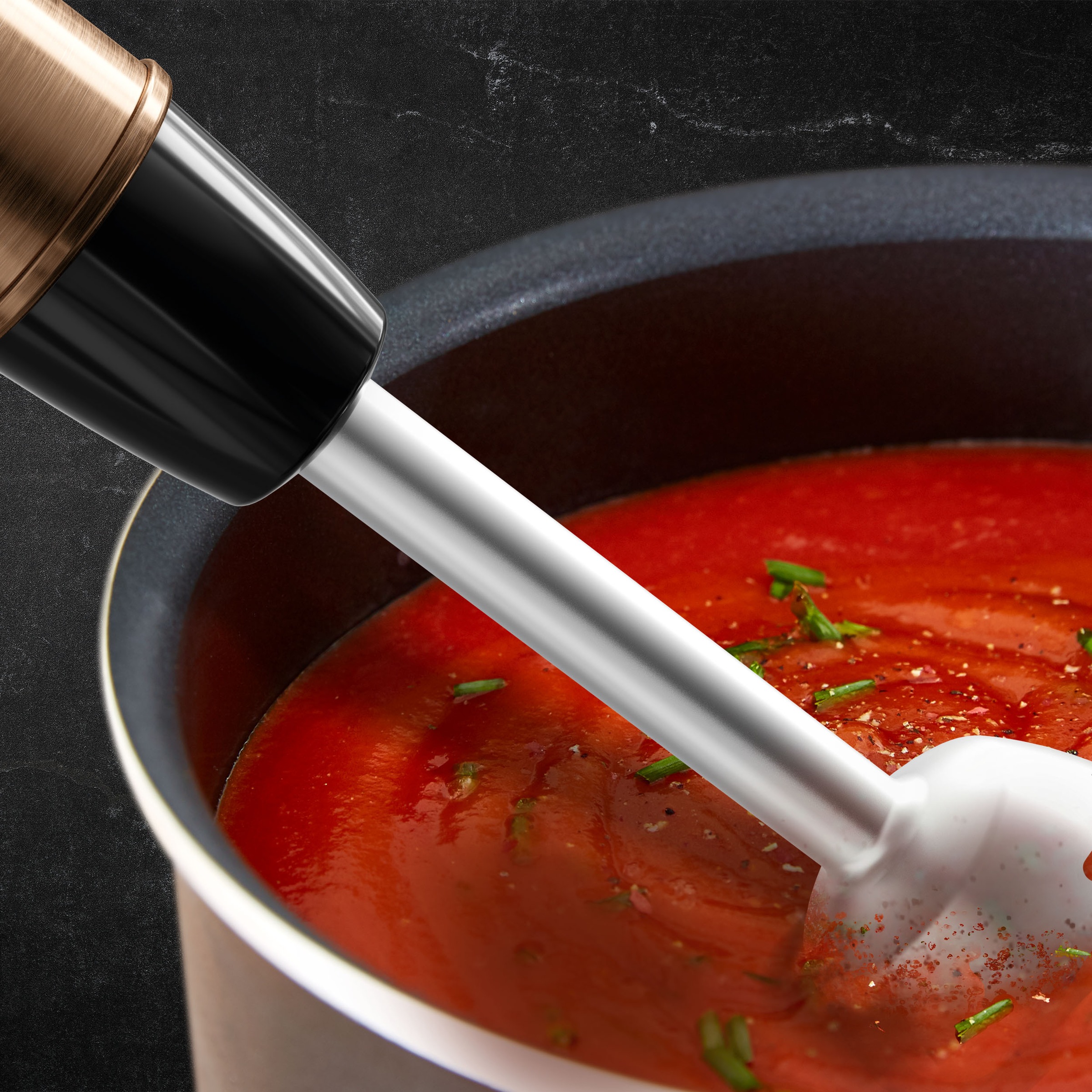 Tefal Stabmixer »HB656G Quickchef 3-in-1«, 1000 W, 20 Geschwindigkeiten, Anti-Spritzschutz, inkl. Zubehör