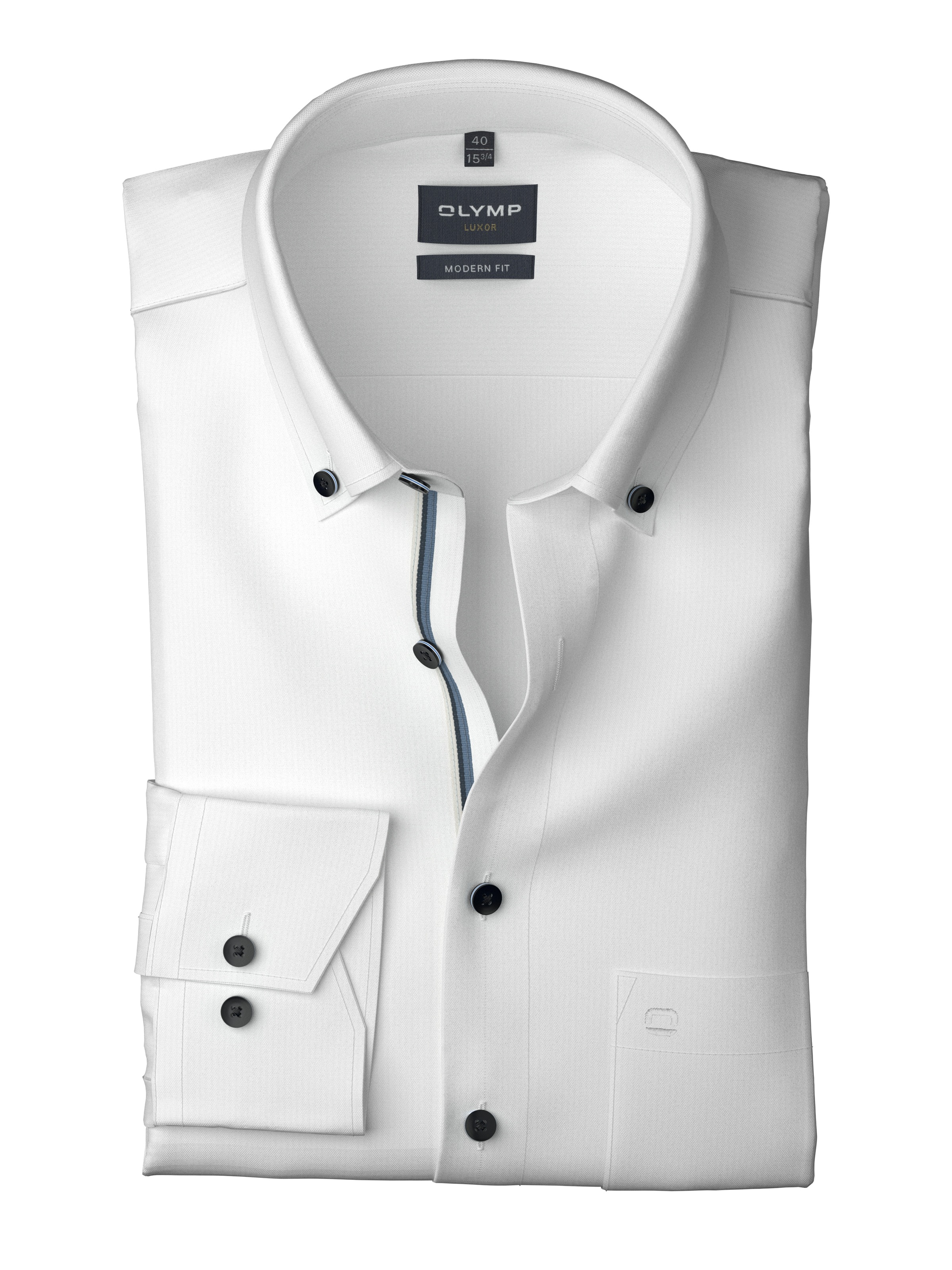 OLYMP Langarmhemd »Luxor«, modern fit, Businesshemd, Button-down-Kragen