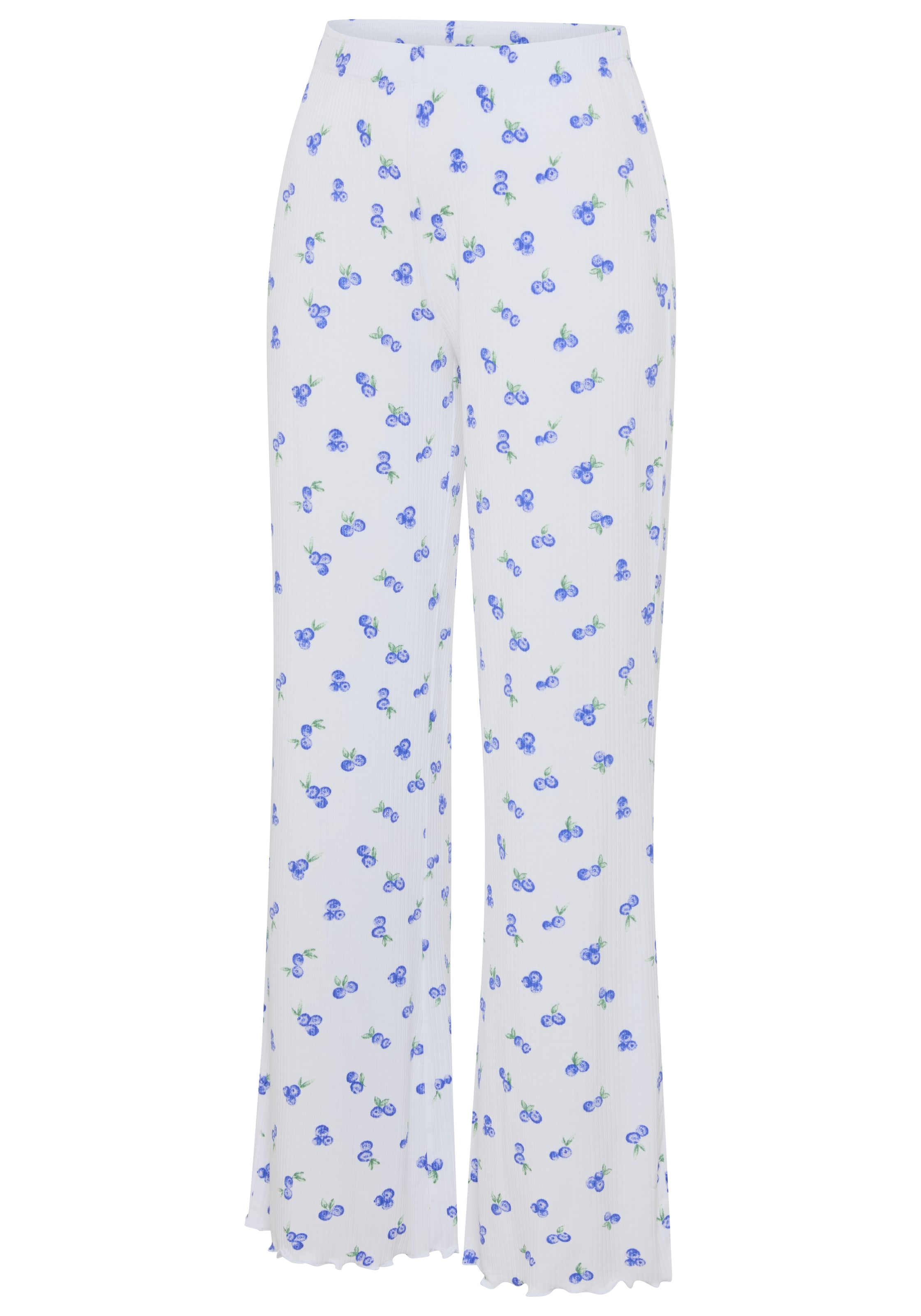 Vivance Dreams Pyjama mit Blaubeerdruck und Kräuselsaum