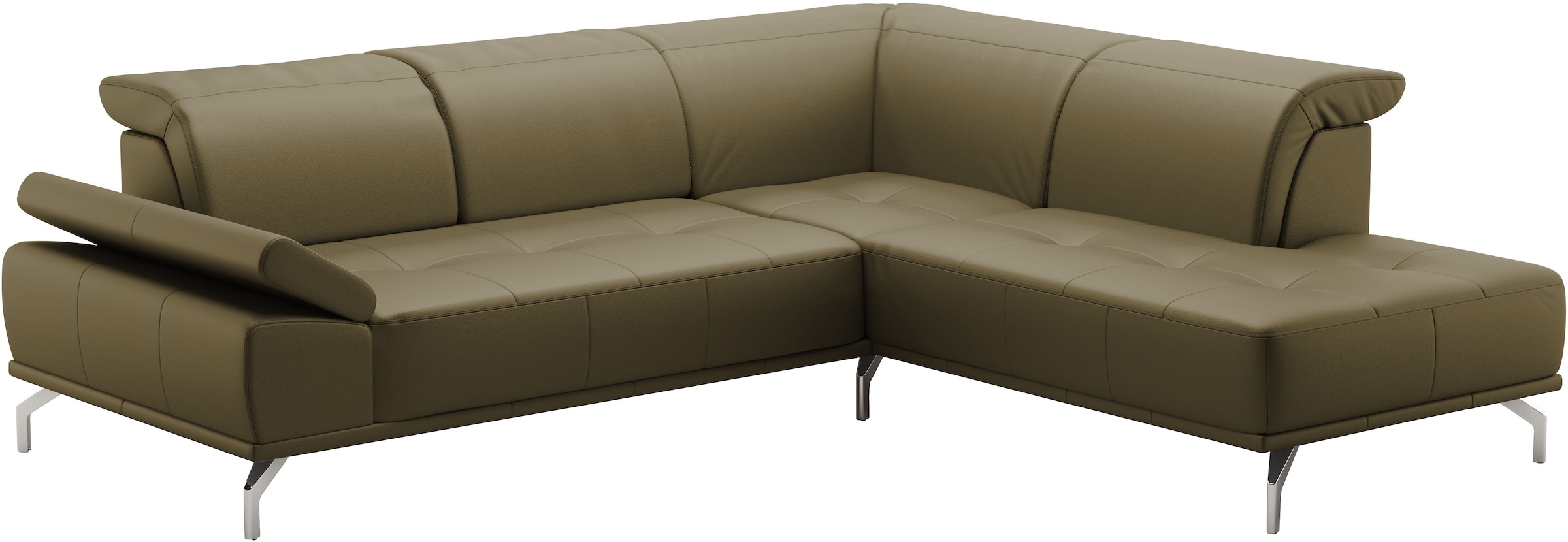 Places of Style Ecksofa »Caluna«, Inkl.Sitztiefenverstellung, wahlweise mit Kopf- und Armteilverstellung