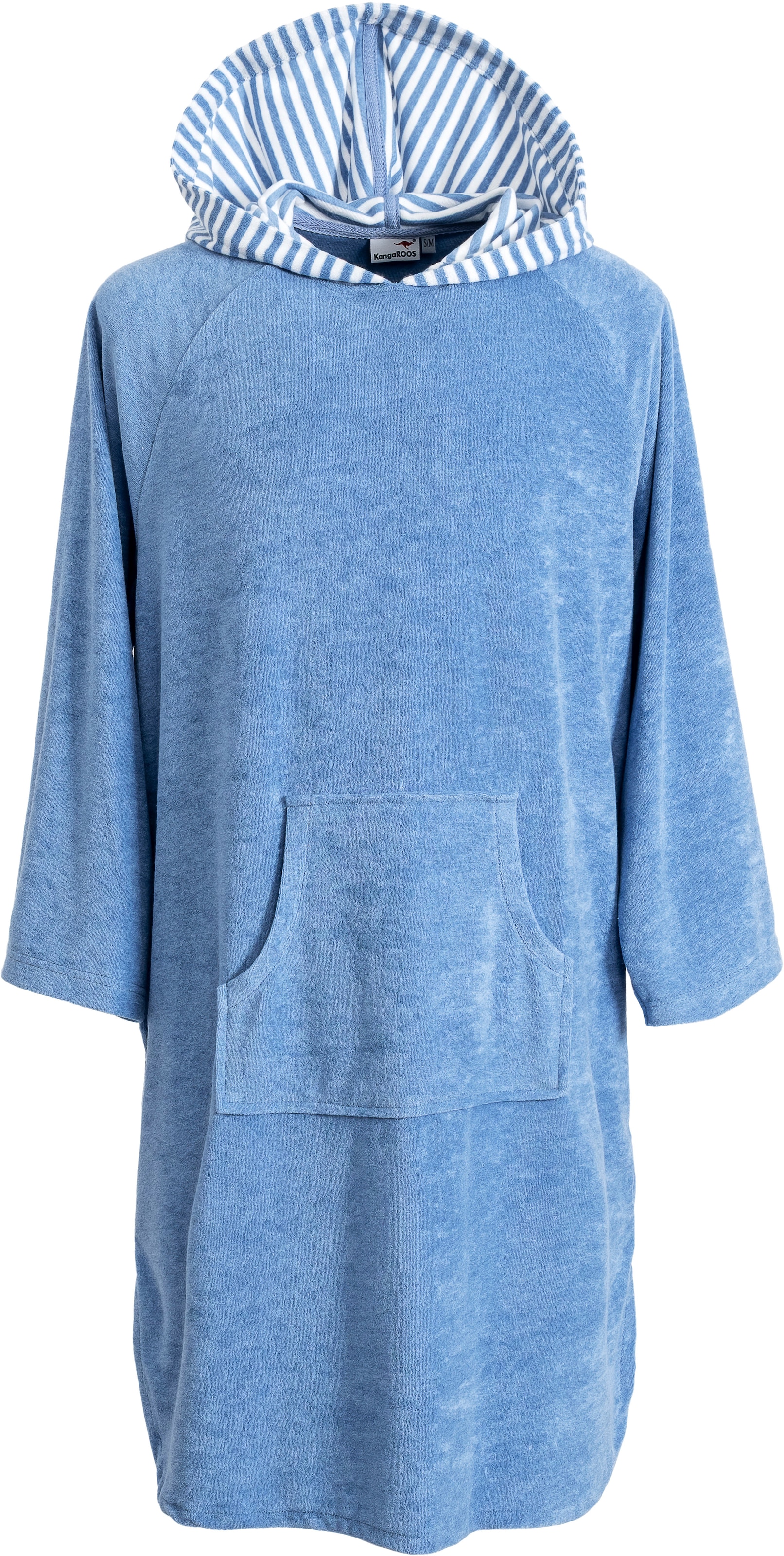 KangaROOS Badeponcho »Dalia Surfponcho, ideal für Sauna, Spa & im Urlaub« 1 Stk. weich, Uni-Farben mit Streifen, leicht, Unisex, für Damen und Herren