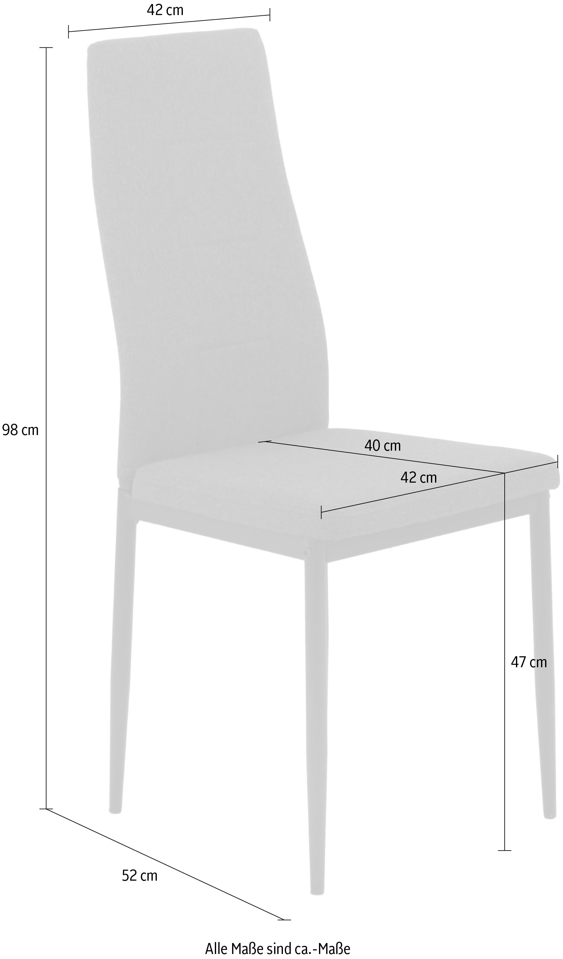 HELA 4-Fußstuhl »SVENNI«, (Set), 4 St., Webstoff, 4-Fuß,Rundrohrgestell,Webstoff,Zertifizierter "Waterfree" Stoff