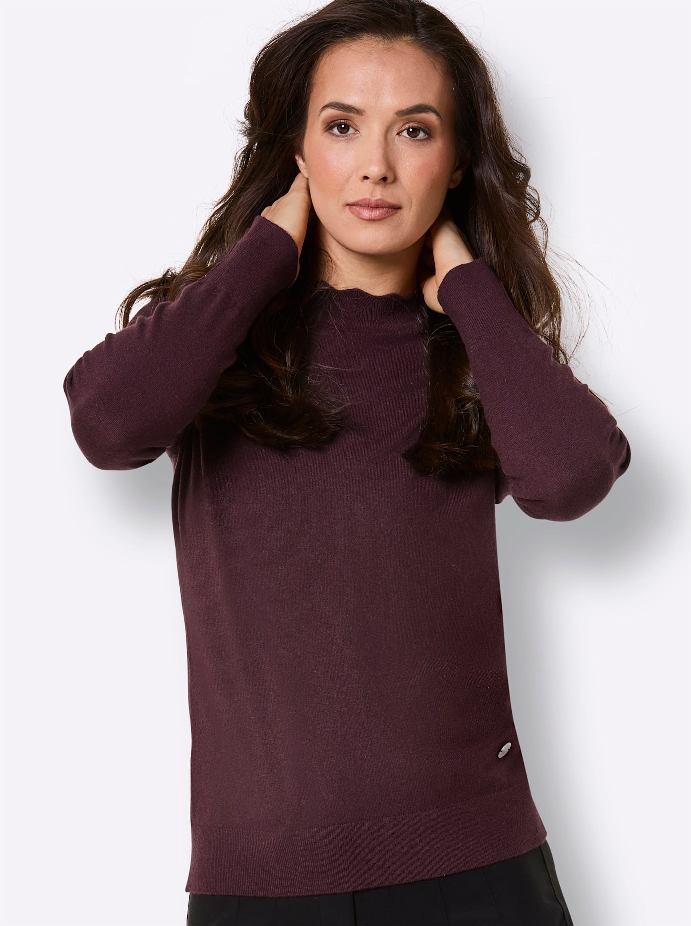 CREATION L PREMIUM Stehkragenpullover »Modal-Mix-Pullover«