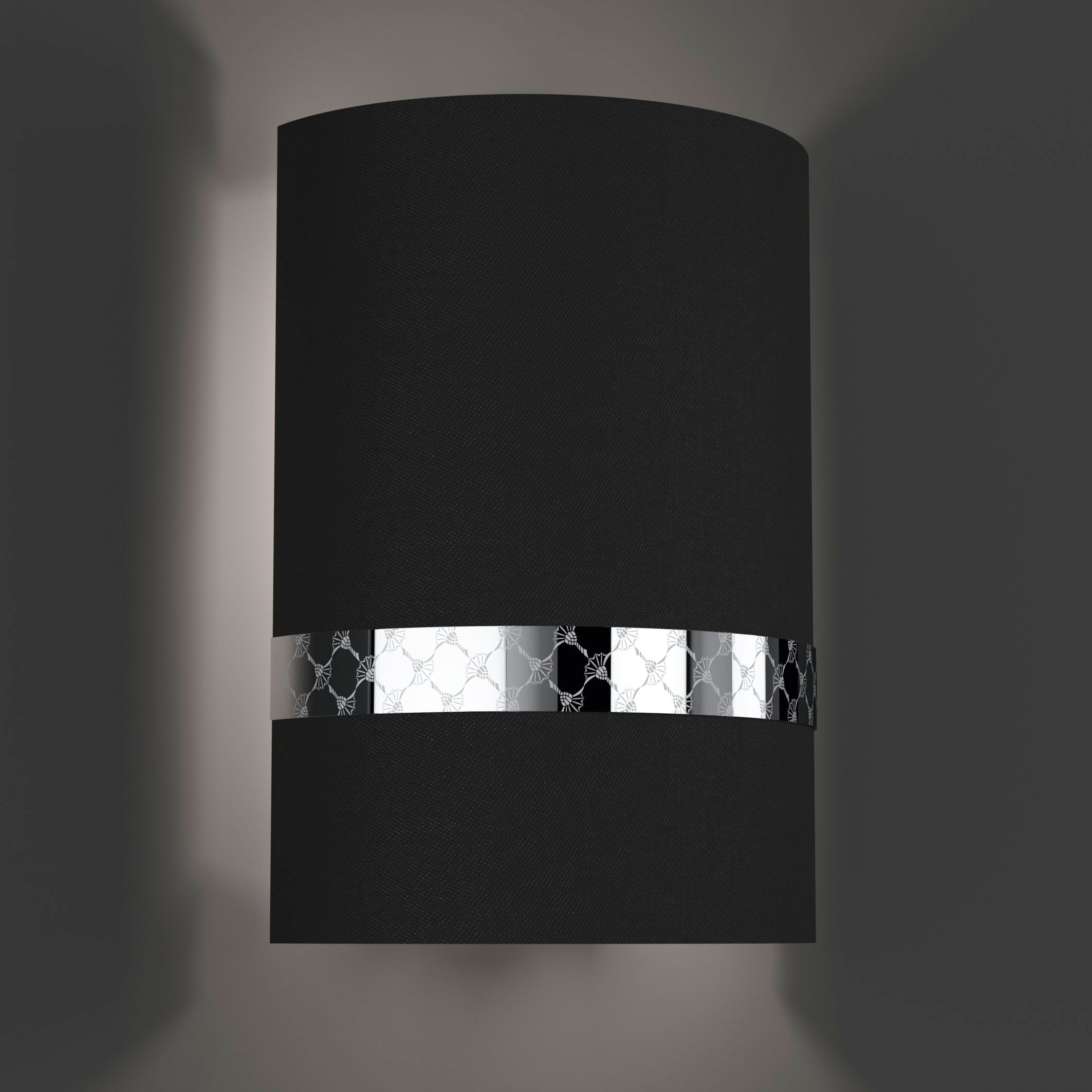 JOOP! Wandleuchte »ROUND LIGHTS«, mit rundem Textil-Leuchtenschirm und eingelassenem Metall-Dekorband