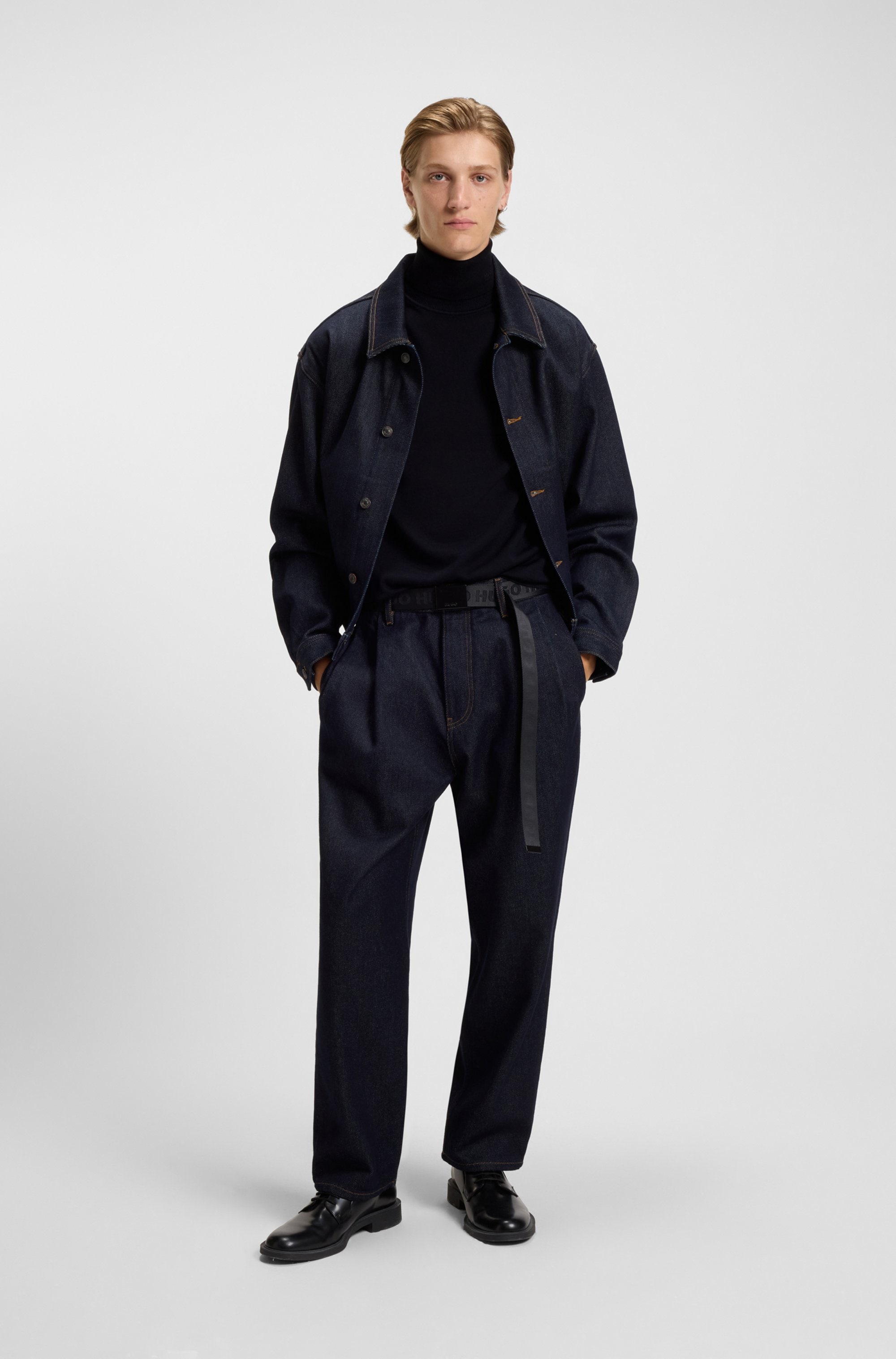 HUGO Rollkragenpullover »San Thomas-M« aus Merinowolle, regular fit