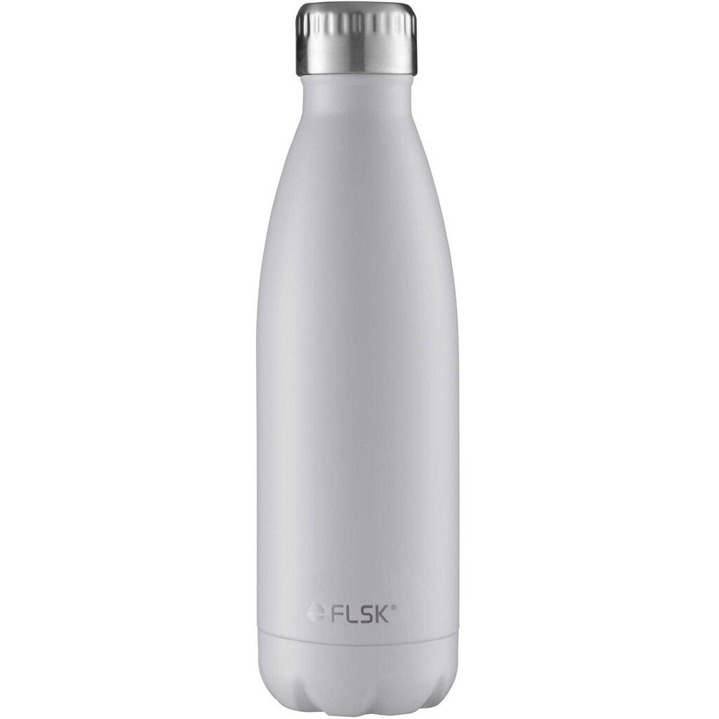 FLSK Trinkflasche »WHTE«, mit Neoprentasche und Reinigungsperlen, Inhalt 500 ml