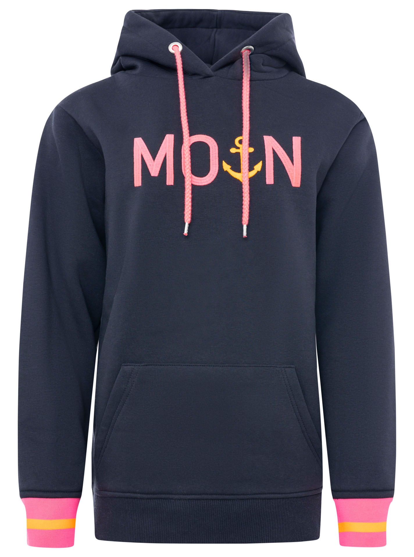 Zwillingsherz Hoodie »"Rahel"«, Kontrastbündchen, Kängurutasche, Langarm, Kapuze, Kordelzug
