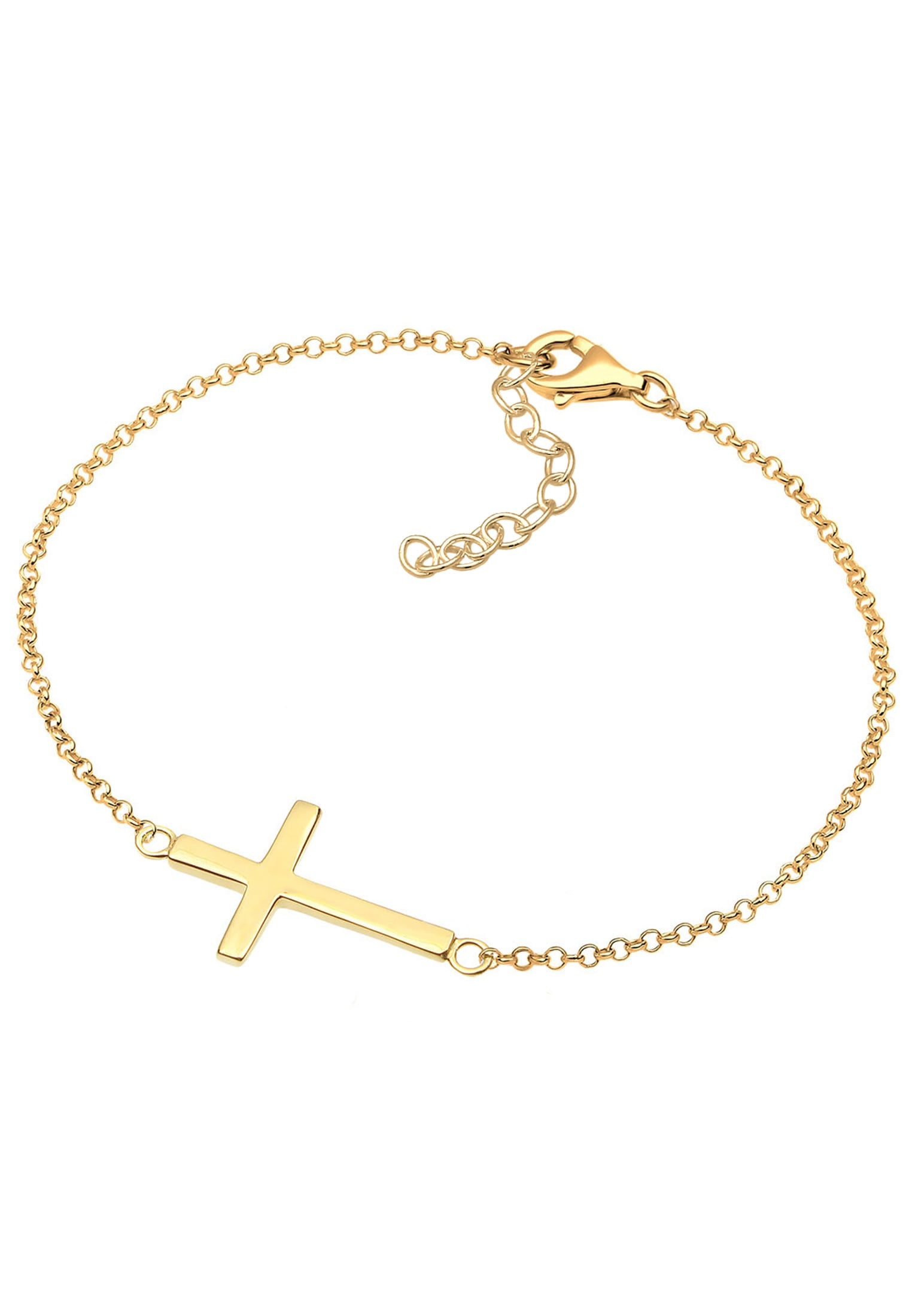 Elli Armkette »Armband Kreuz Horizontal Schlicht 925 Silber«