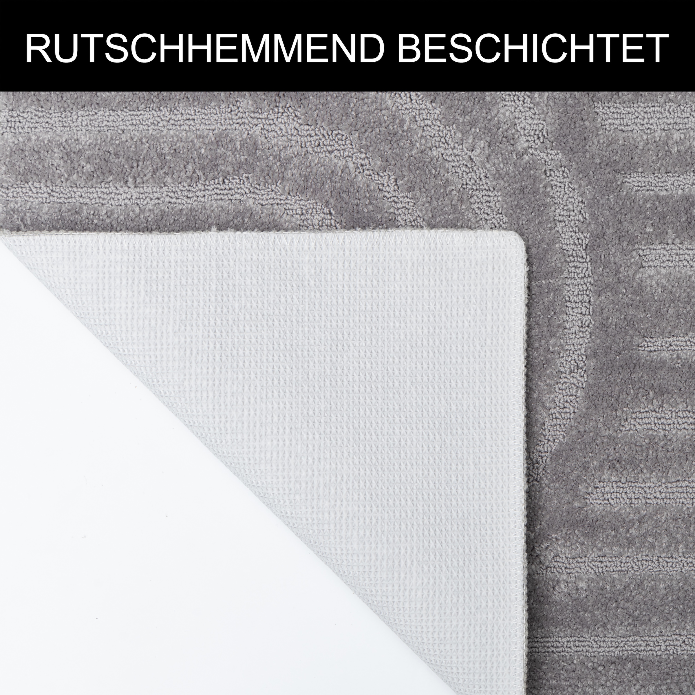OTTO home Badematte »Zen, Badvorleger, Badezimmer Teppich, Duschvorleger« Höhe 10 mm rutschhemmend beschichtet fußbodenheizungsgeeignet | schnell trocknend Uni Farben, Hoch-Tief-Effekt, modernes Muster, Zen