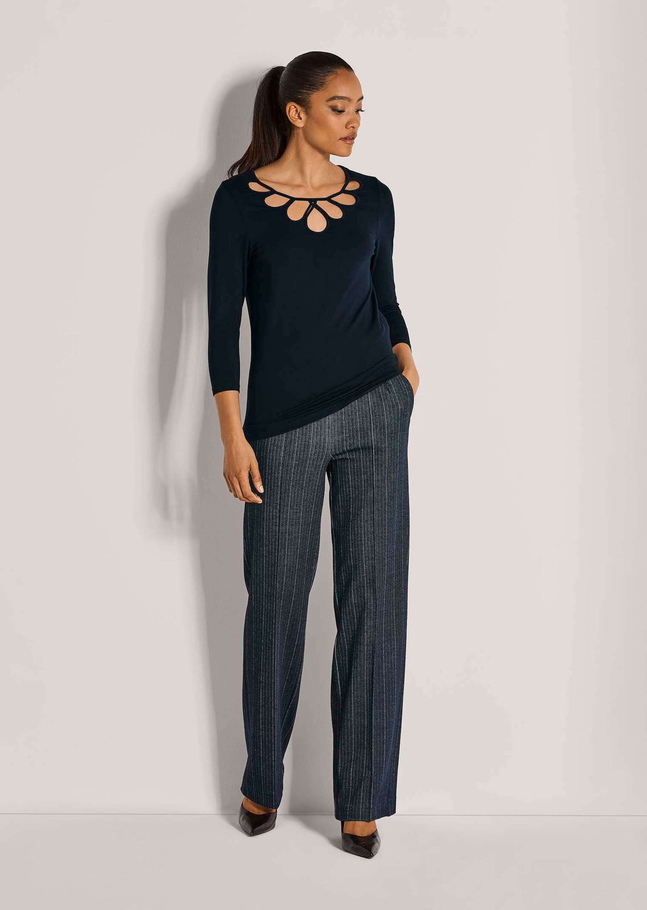 MADELEINE 3/4-Arm-Shirt »Blusenshirt Elegantes Oberteil mit Cut-Outs« Cut outs