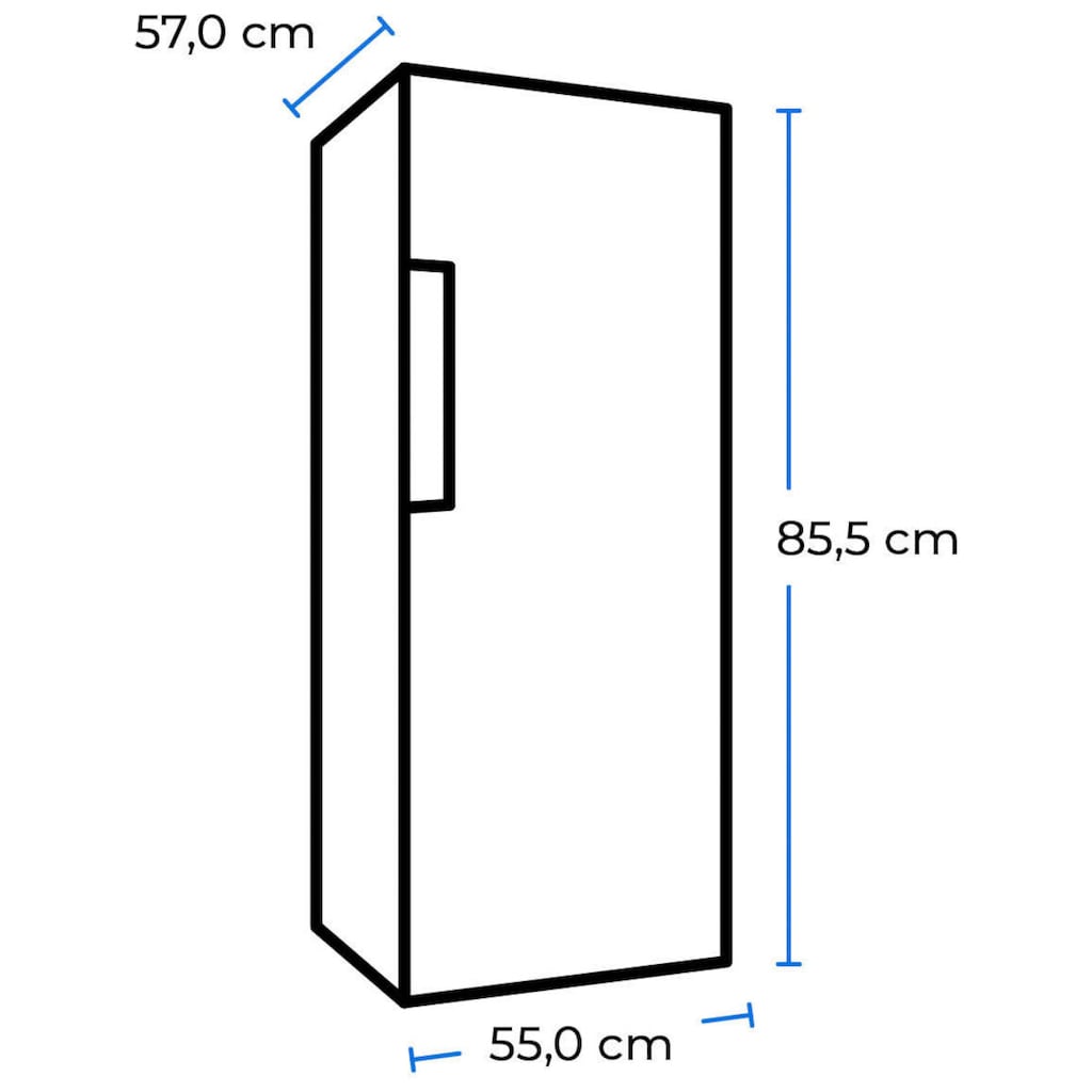 exquisit Kühlschrank »KS16-4-HE-040D«, KS16-4-HE-040D inoxlook, 85 cm hoch, 55 cm breit