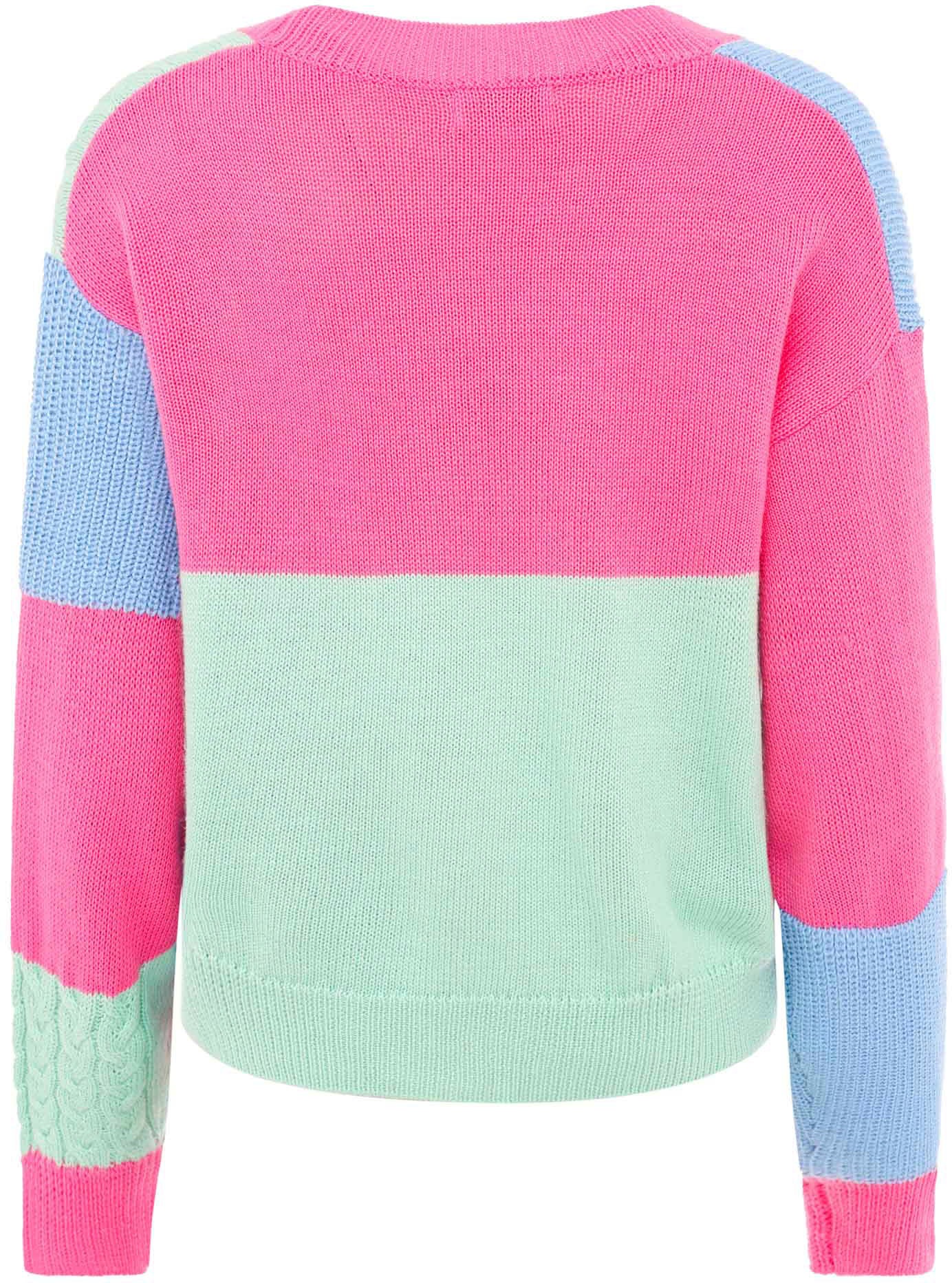 Zwillingsherz Cardigan »"Color Mix"«, "Color Mix" mit Knöpfen, Colorblock und Wollanteil