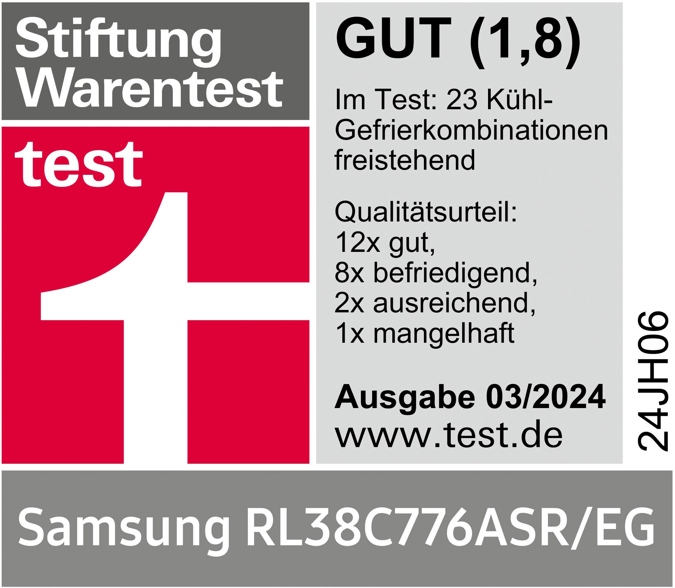 Samsung Kühl-/Gefrierkombination RB7300 »RL38C776ASR« 203 cm hoch 59,5 cm breit