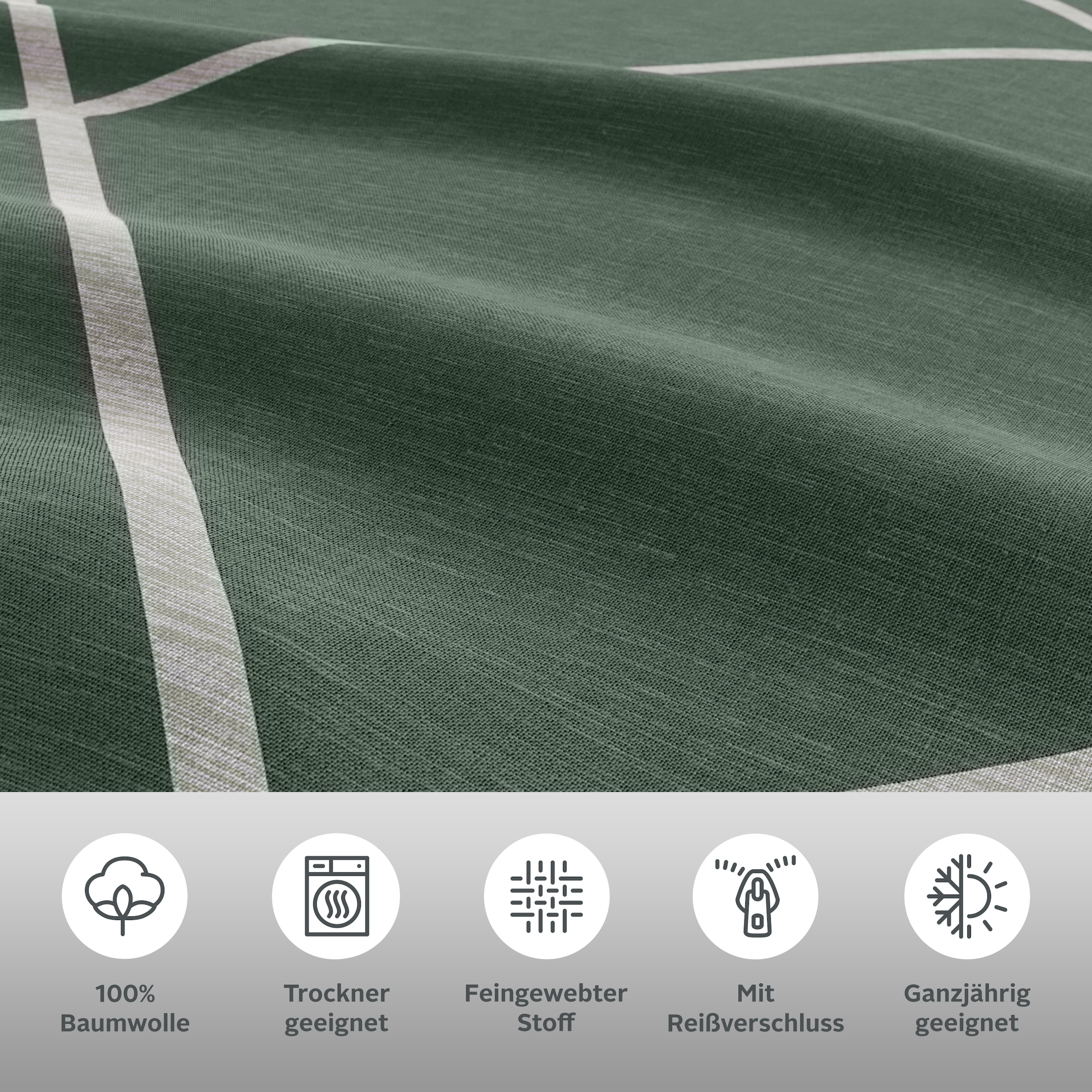 OTTO home Bettwäsche »Belle« 2 Stk. Renforcé Qualität,  Reißverschluss