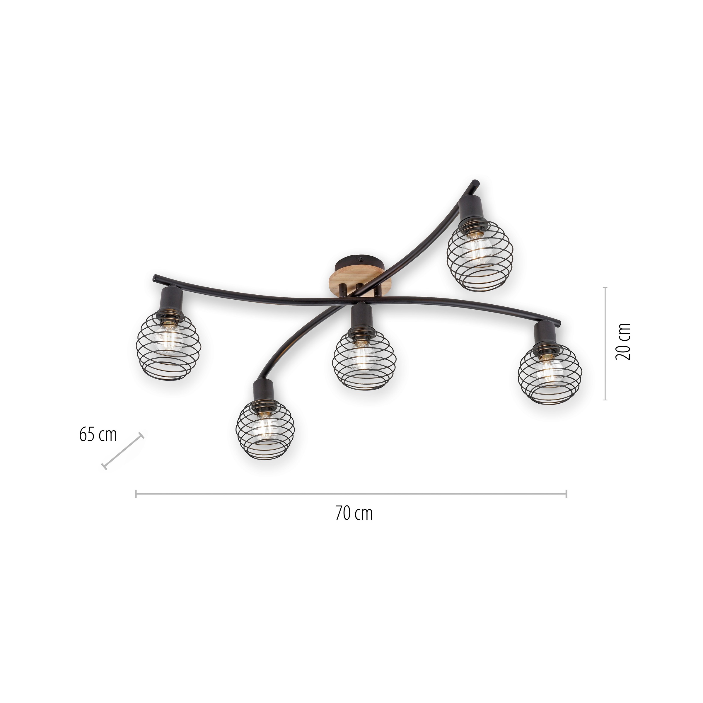 JUST LIGHT Deckenleuchte »EUGEN« E14 1 Stk. ExklusiveE14